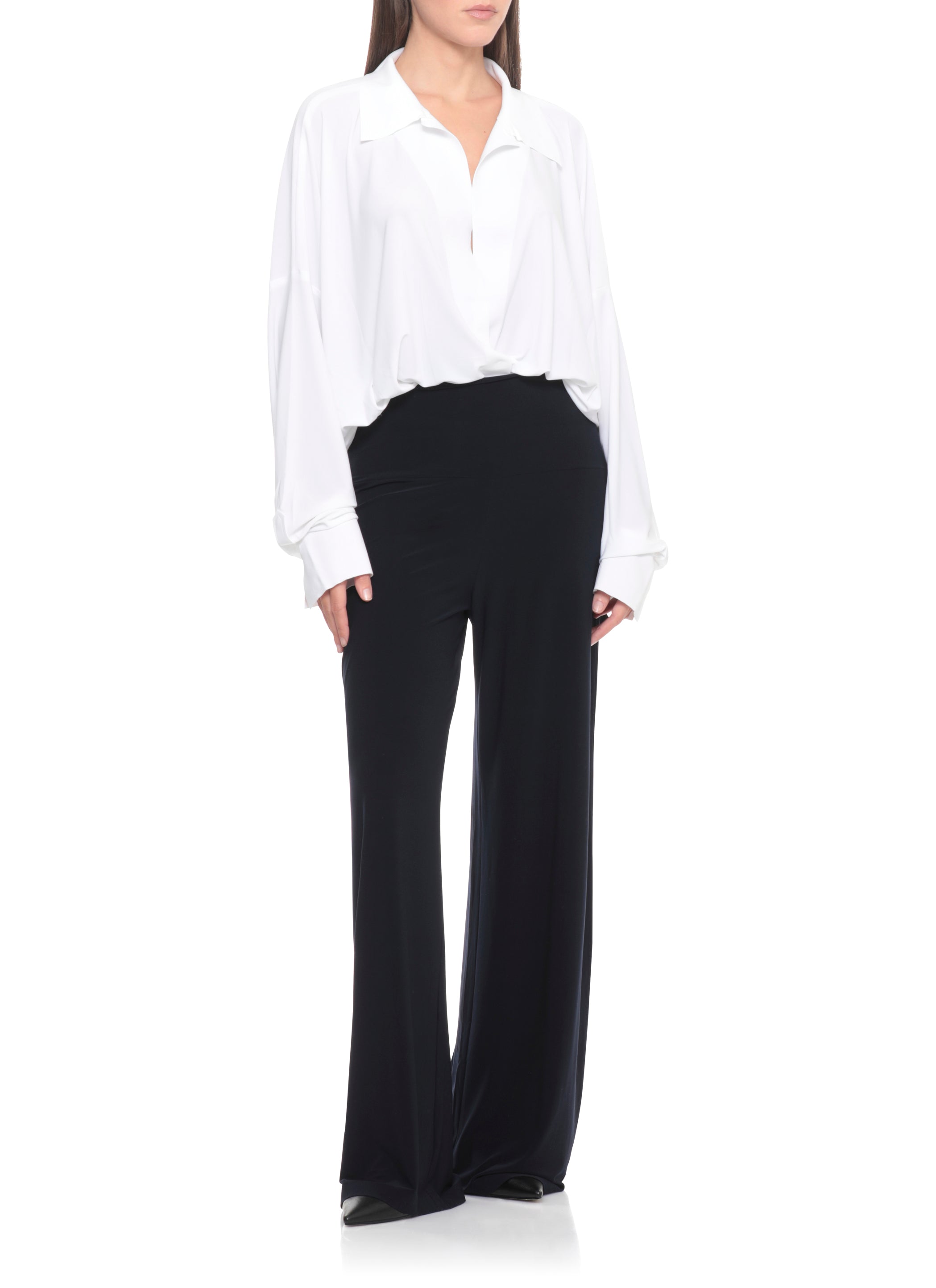 Norma Kamali Top White Polyester Spandex