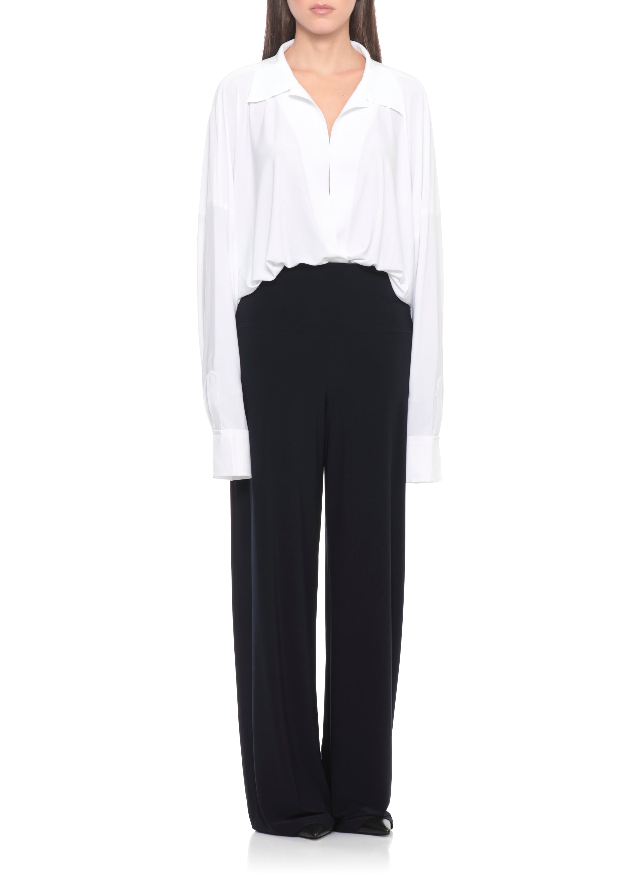Norma Kamali Top White Polyester Spandex