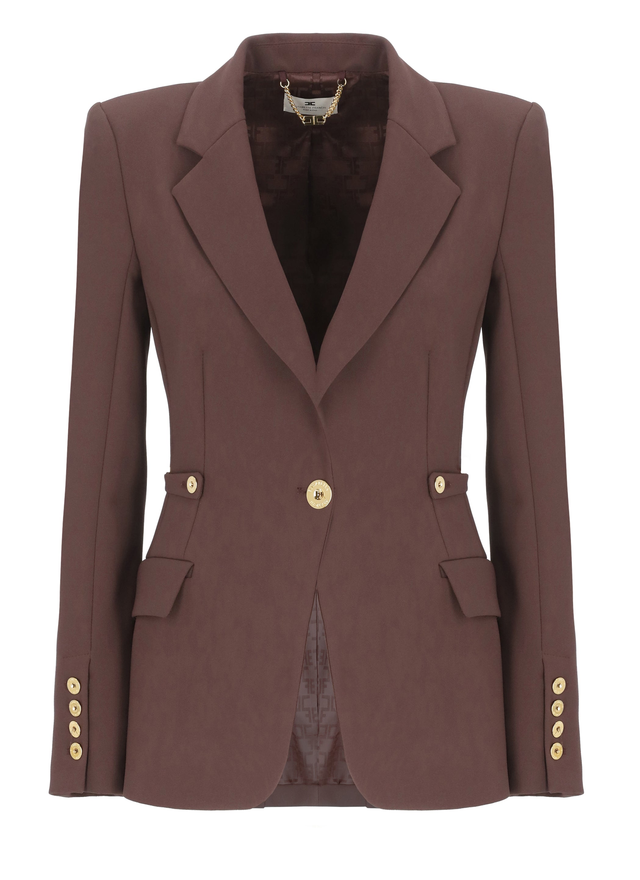 Elisabetta Franchi Jackets Brown