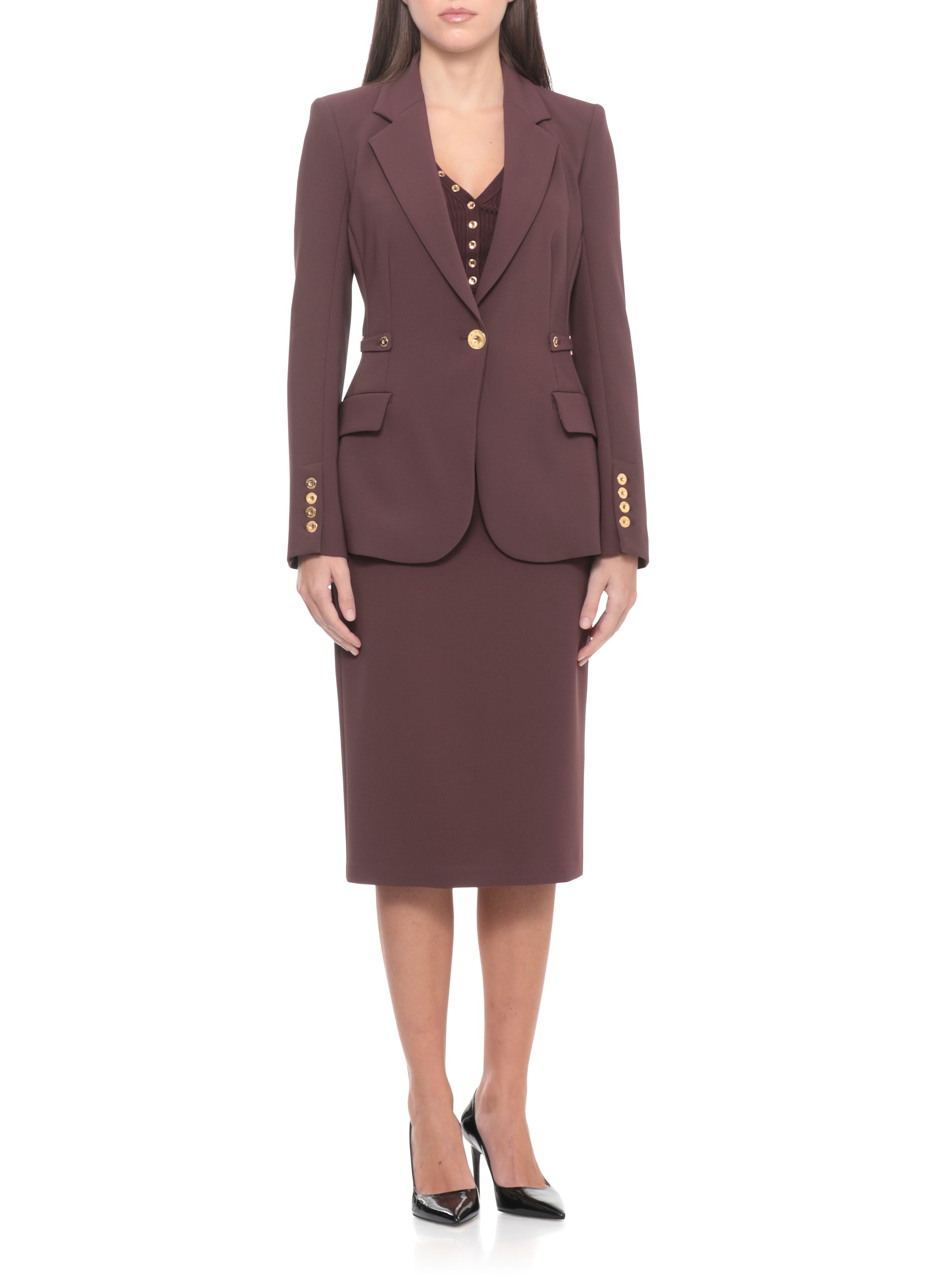Elisabetta Franchi Jackets Brown
