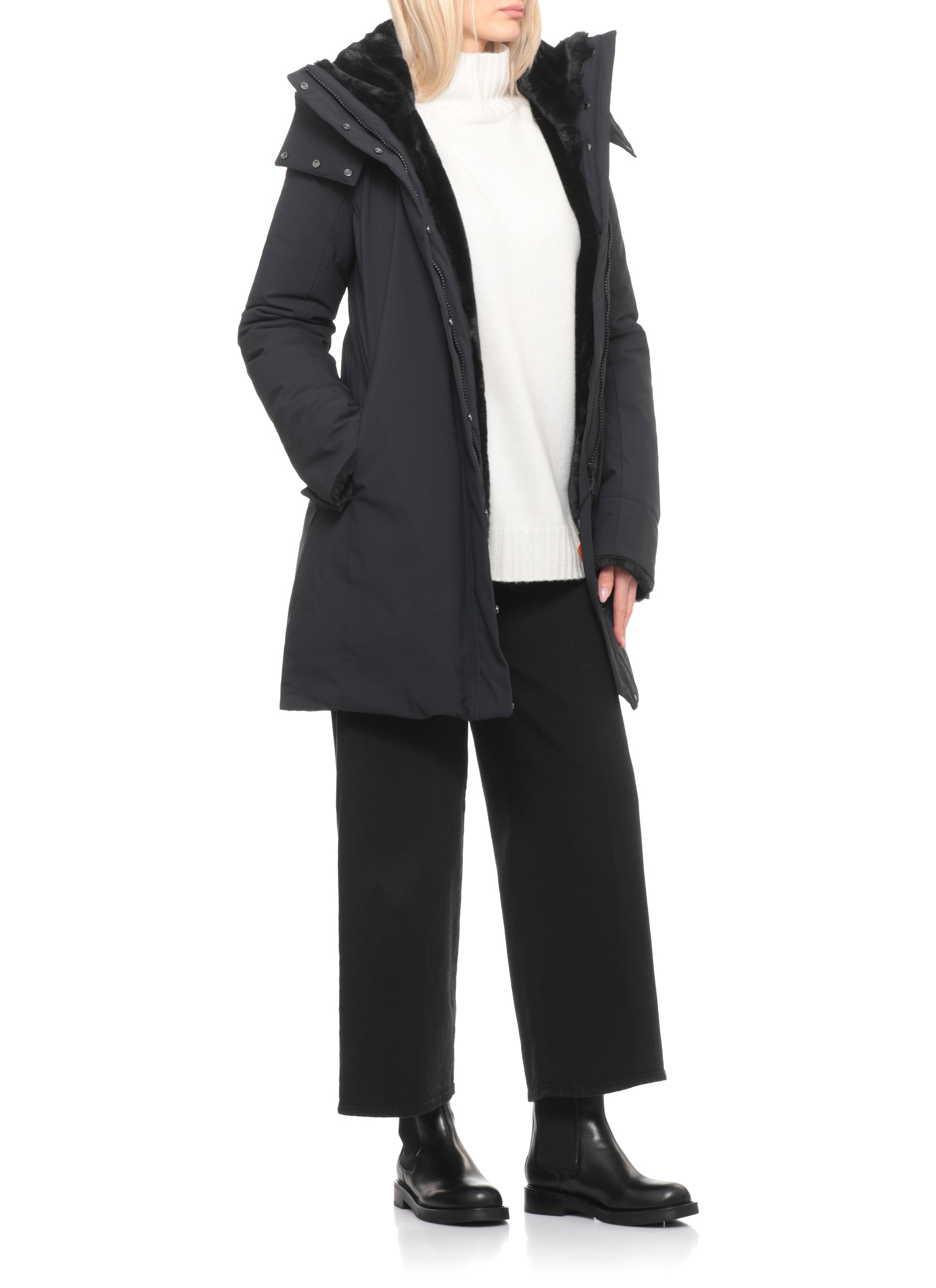 Save The Duck Coats Black Polyester Lining 2: Nylon