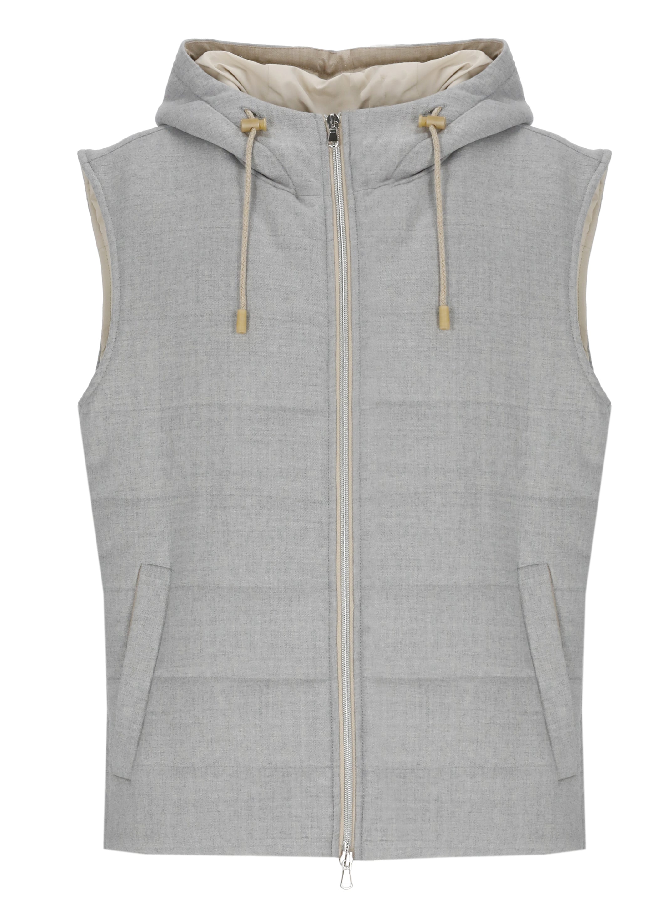 Lubiam Coats Grey Wool Elastane
