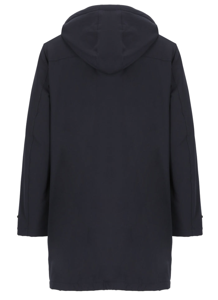Fay Coats Blue Polyamide Elastane