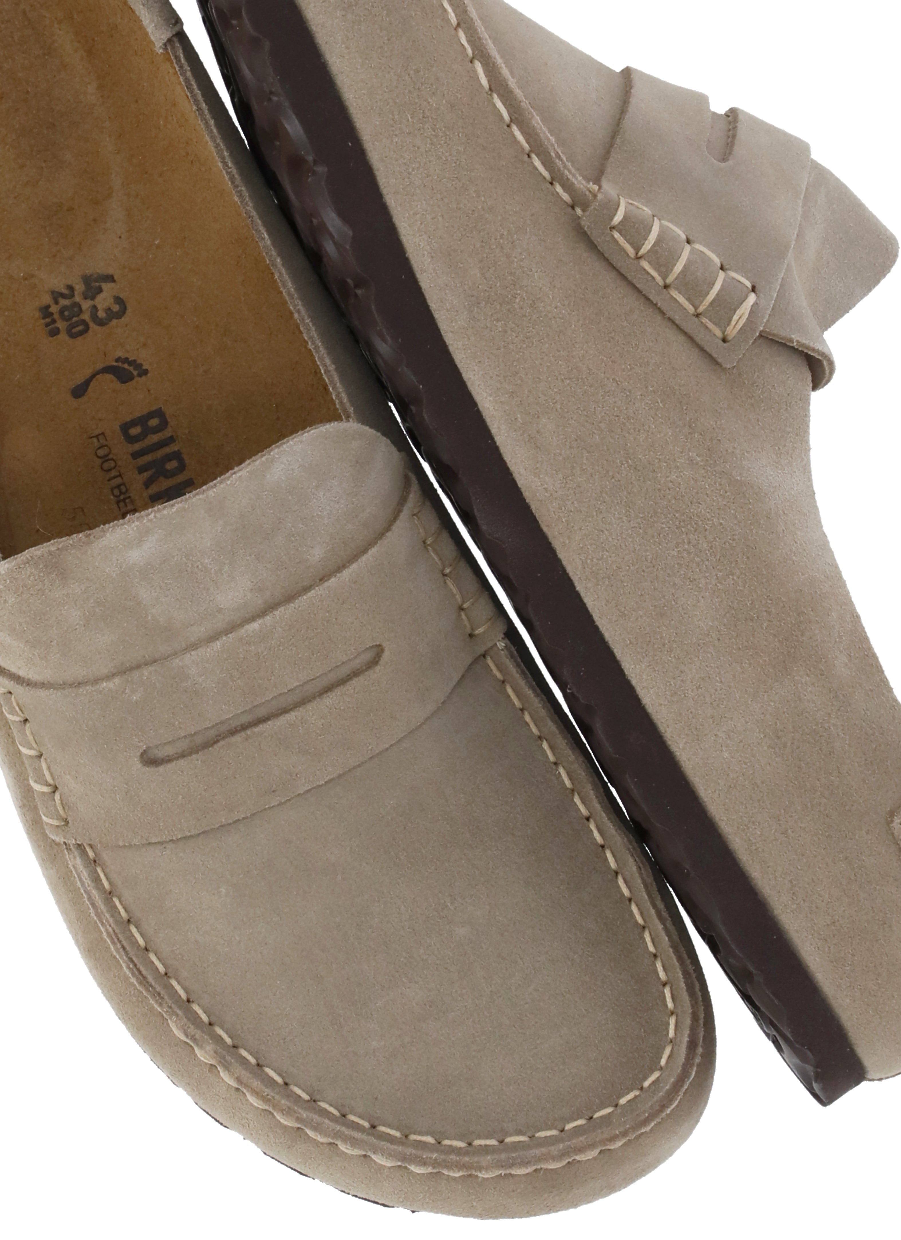 Birkenstock Sandals Beige Cow Leather Sole: Rubber