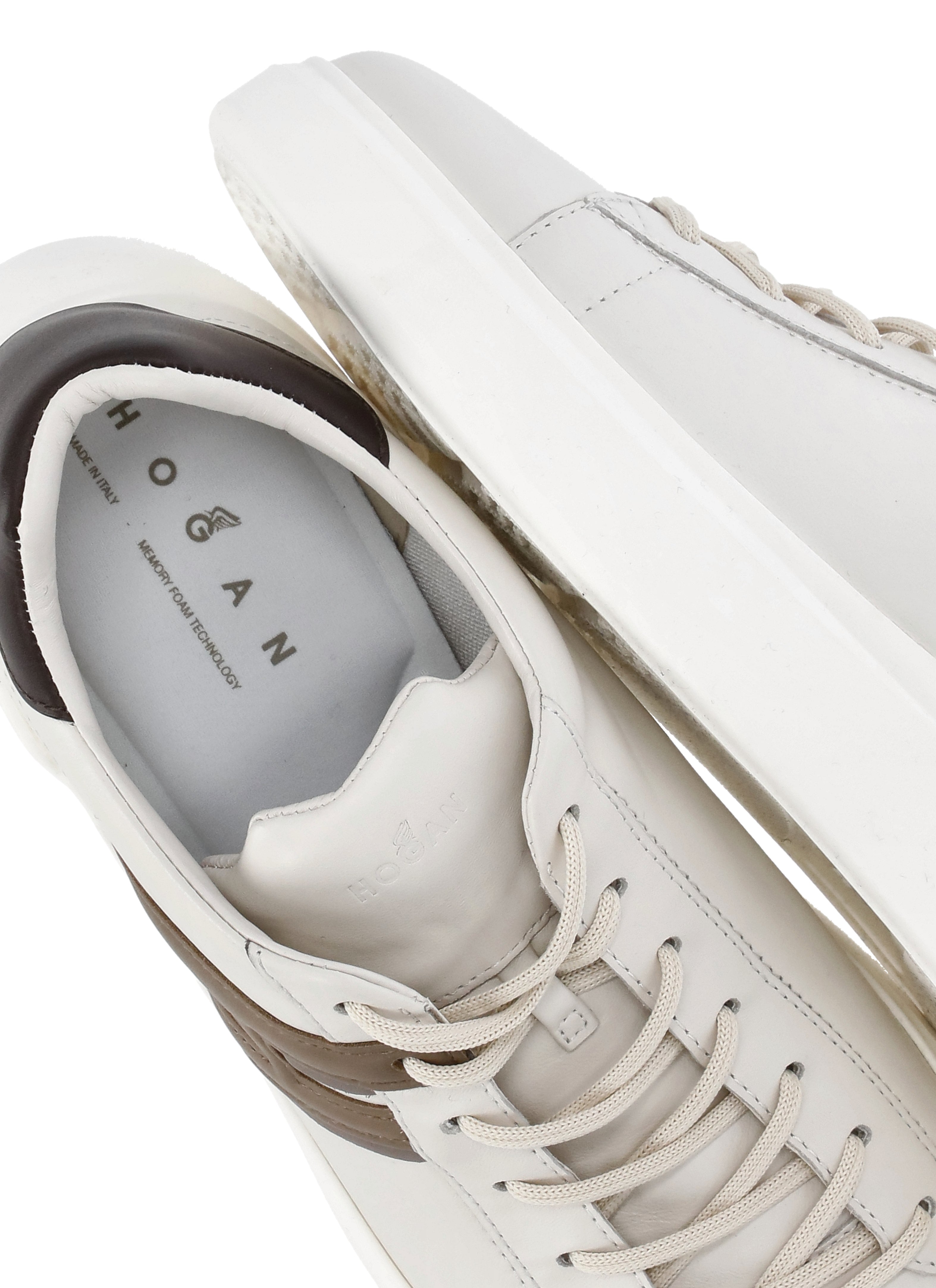 Hogan Sneakers Ivory Cow Leather Sole: Rubber