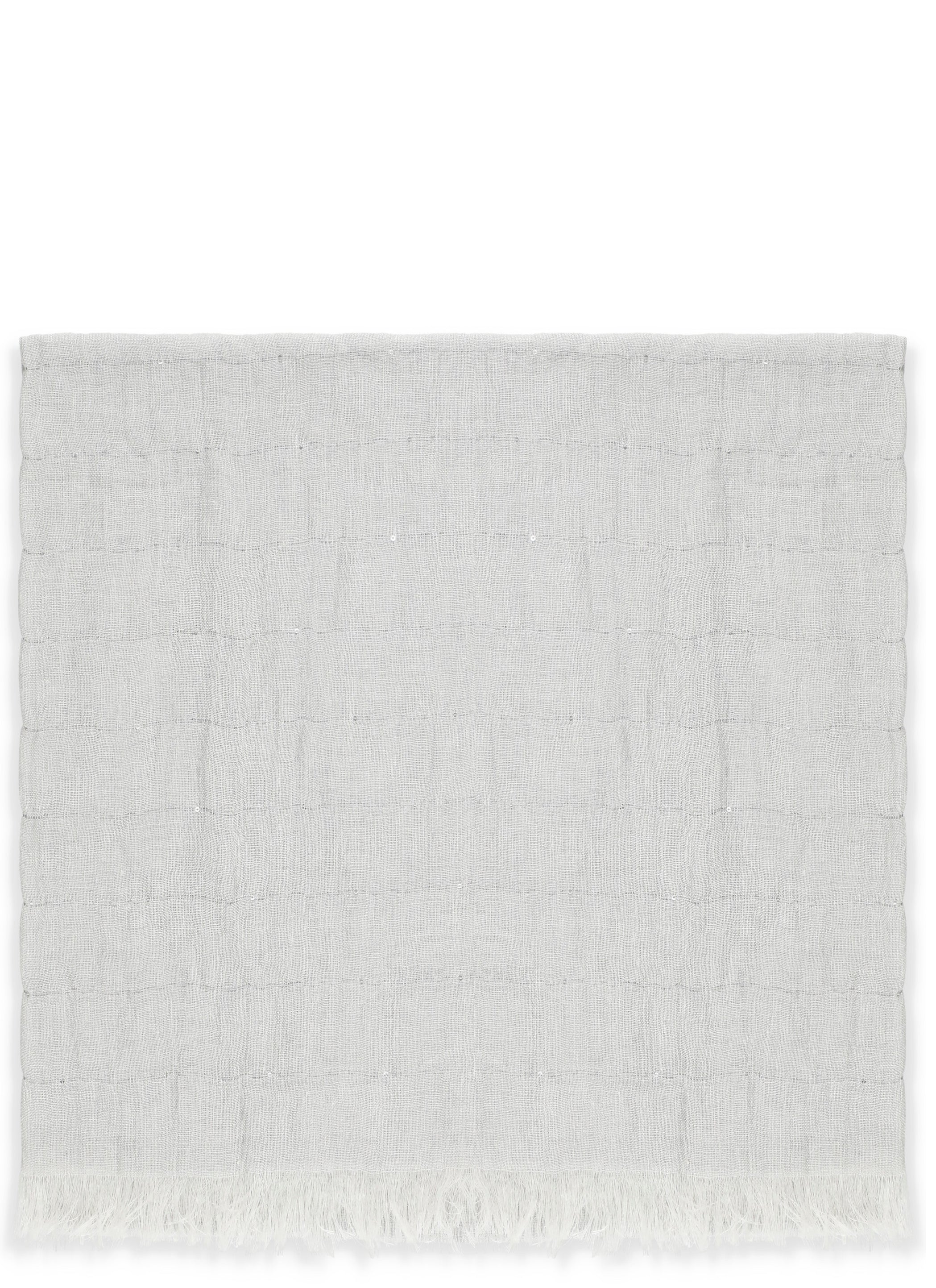 Panicale Scarfs Grey Linen Polyester