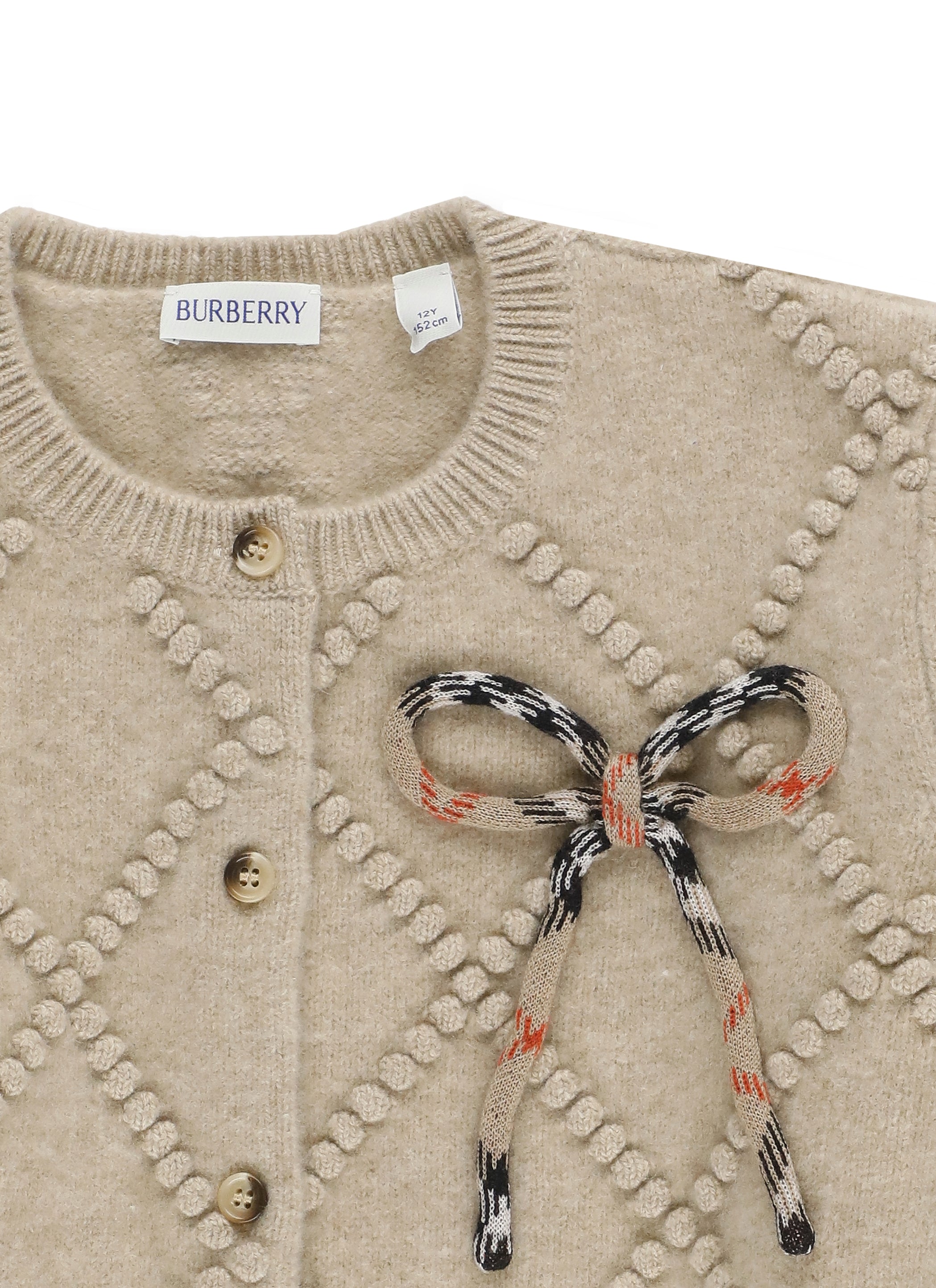Burberry Kids Sweaters Beige Wool Cashmere