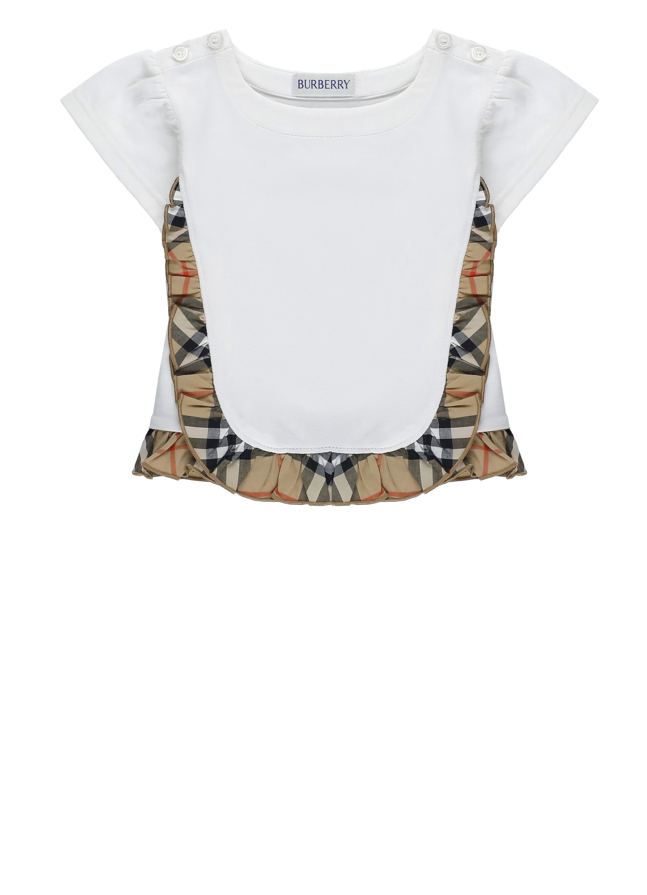 Burberry T-shirts and Polos White Cotton Elastane