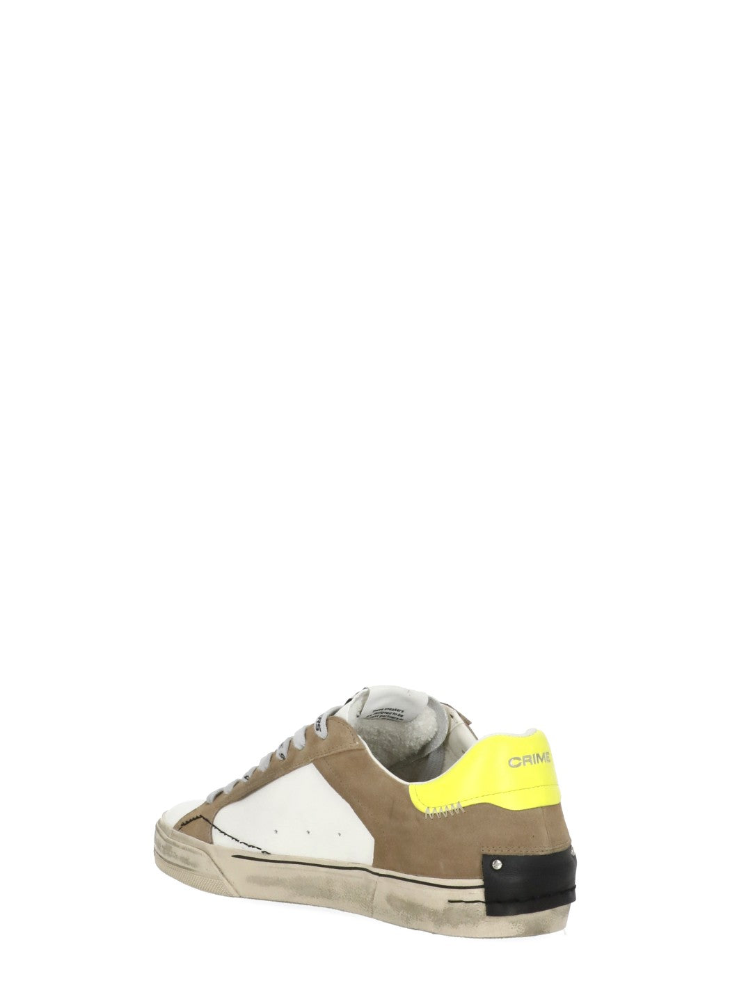 Crime London Sneakers White Cow Leather Sole: Rubber