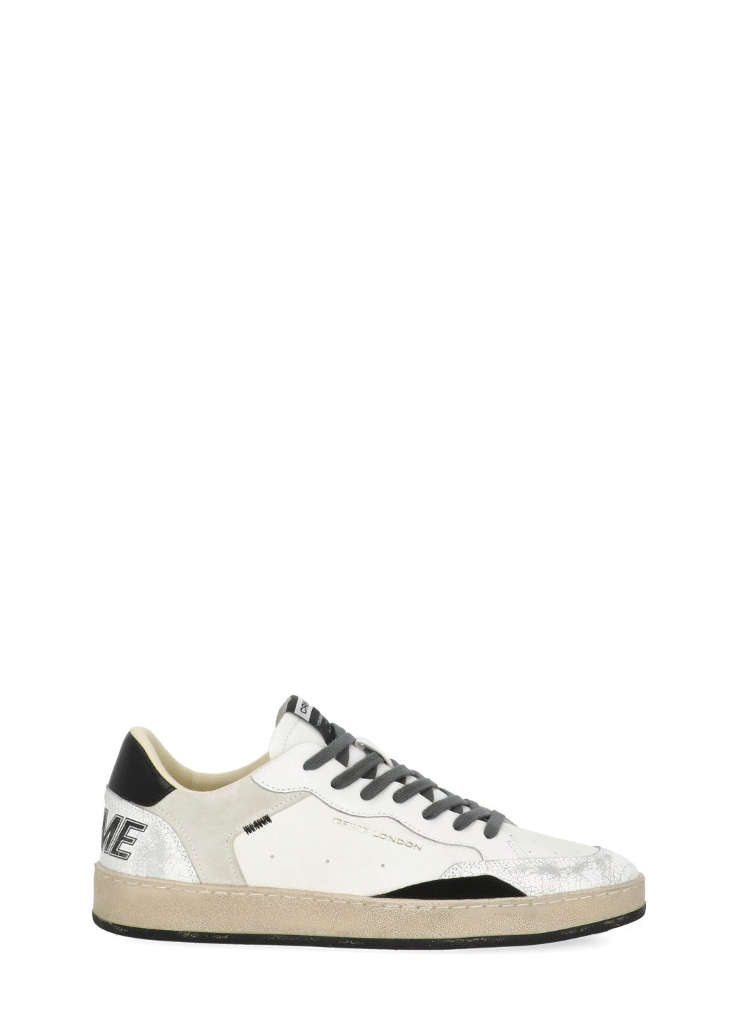 Crime London Sneakers White Cow Leather Sole: Rubber