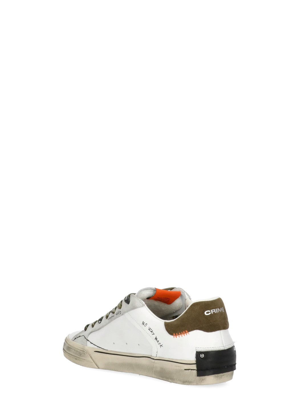 Crime London Sneakers White Cow Leather Sole: Rubber
