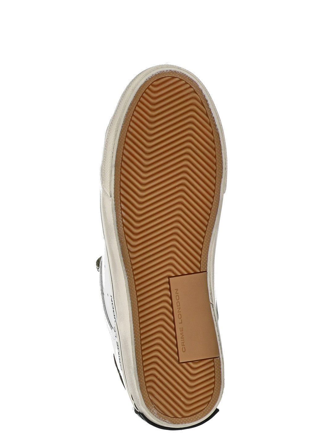 Crime London Sneakers White Cow Leather Sole: Rubber