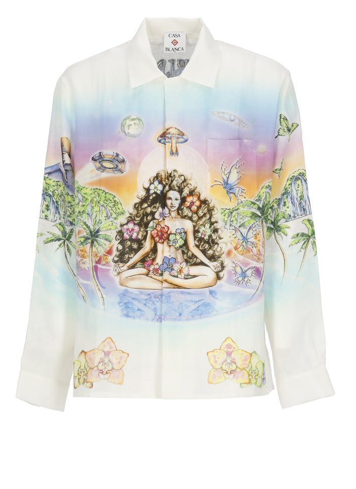Casablanca Shirts Ivory Linen