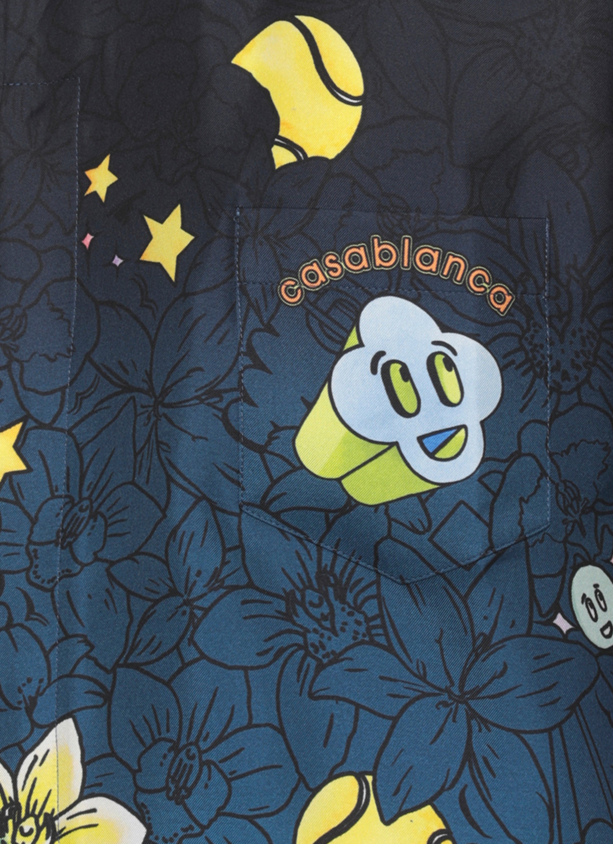 Casablanca Shirts Blue Silk