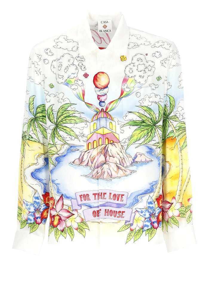 Casablanca Shirts Ivory Silk