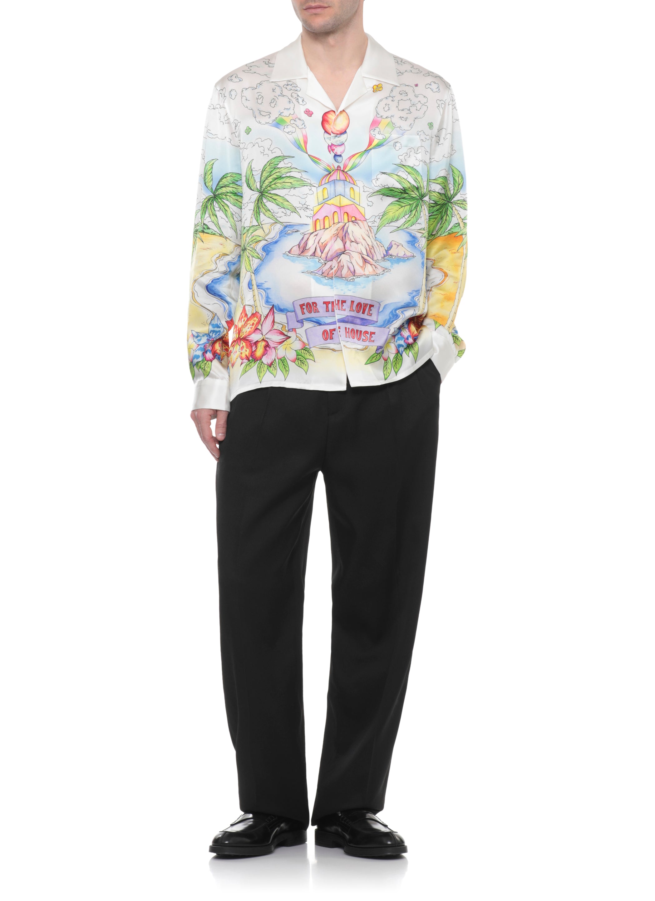 Casablanca Shirts Ivory Silk