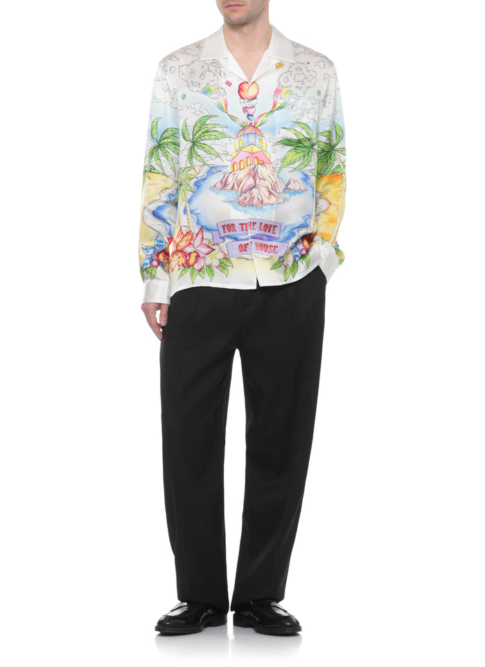 Casablanca Shirts Ivory Silk