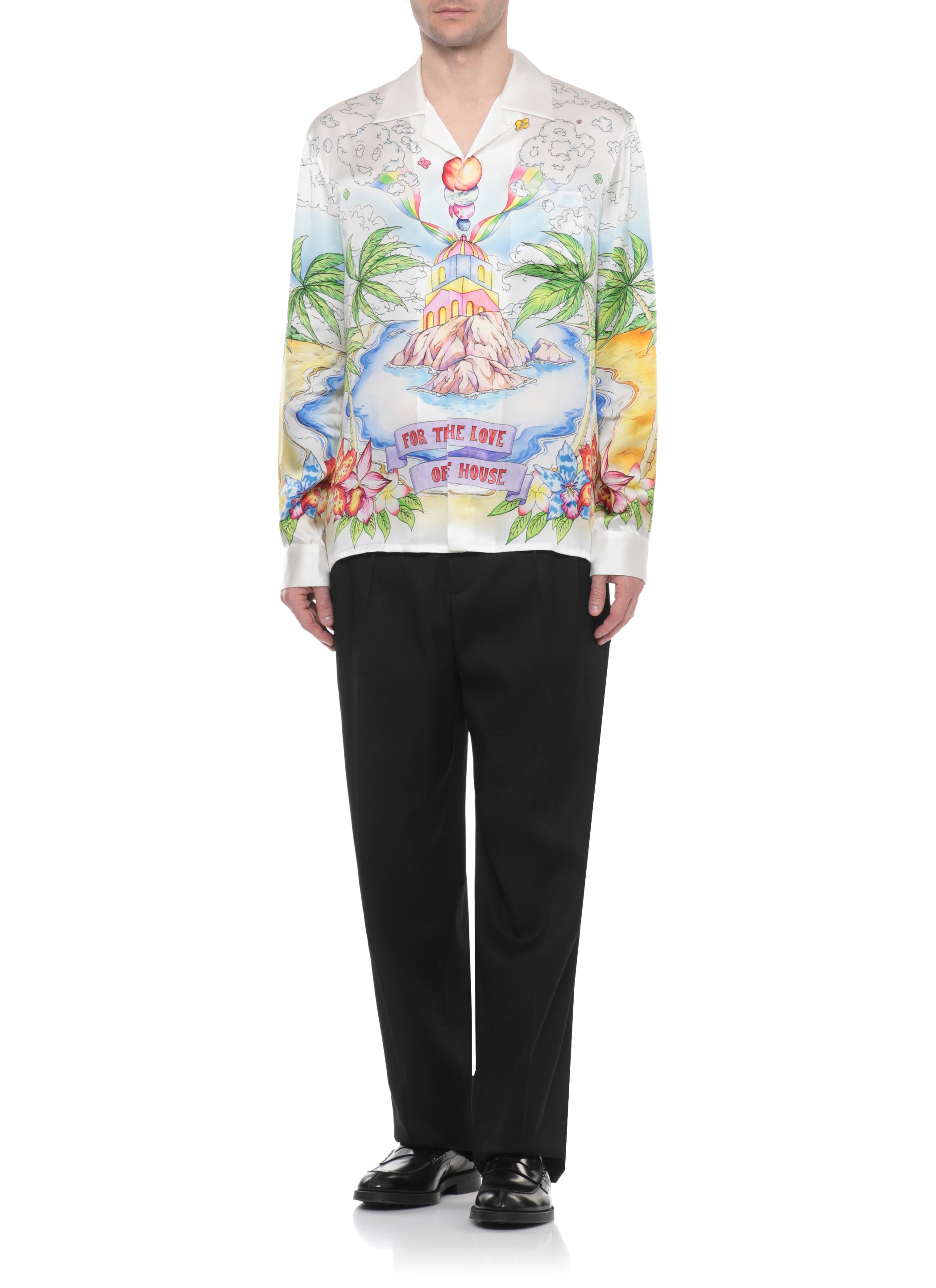 Casablanca Shirts Ivory Silk
