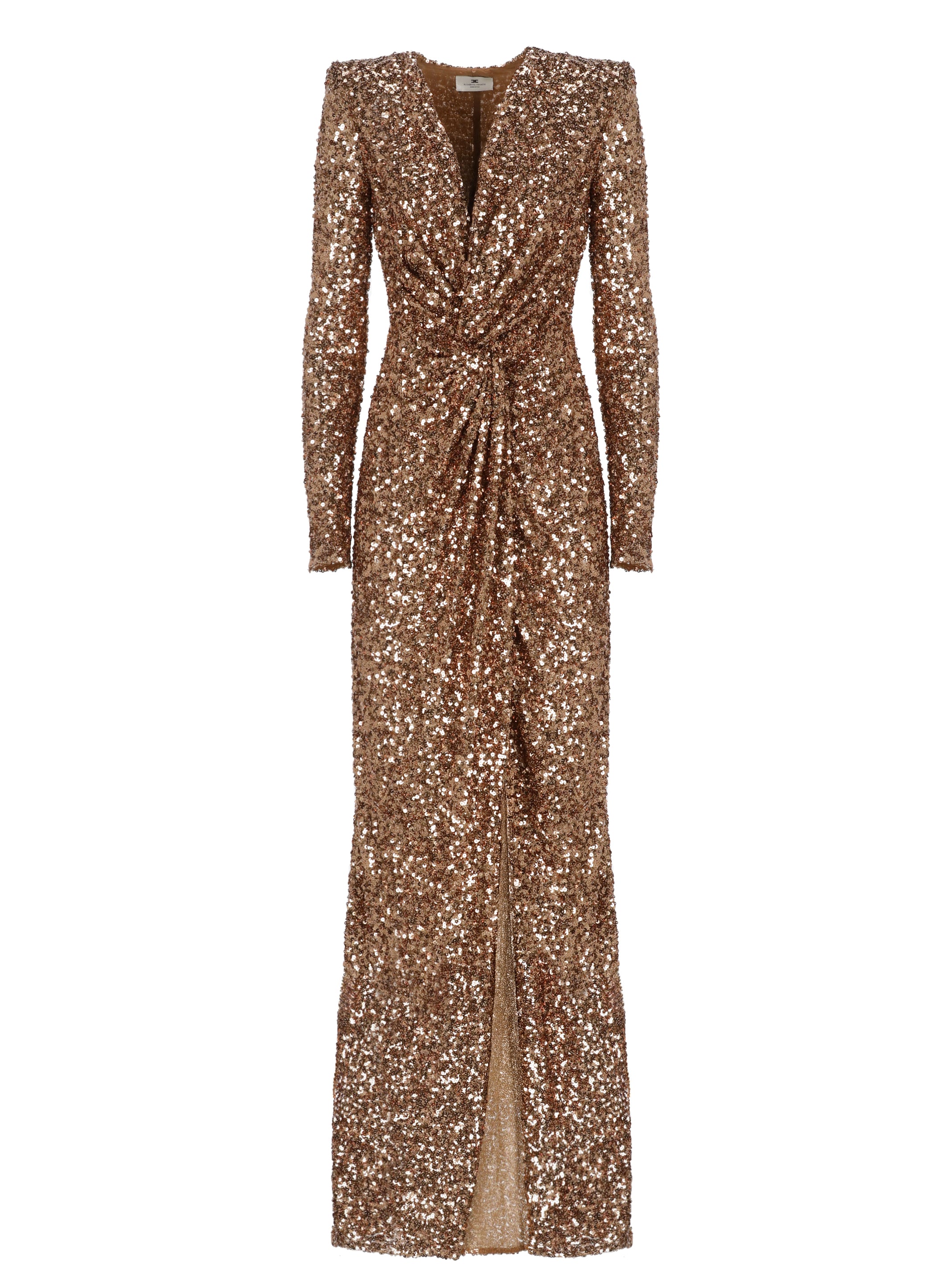 Elisabetta Franchi Dresses Golden Polyester Elastane