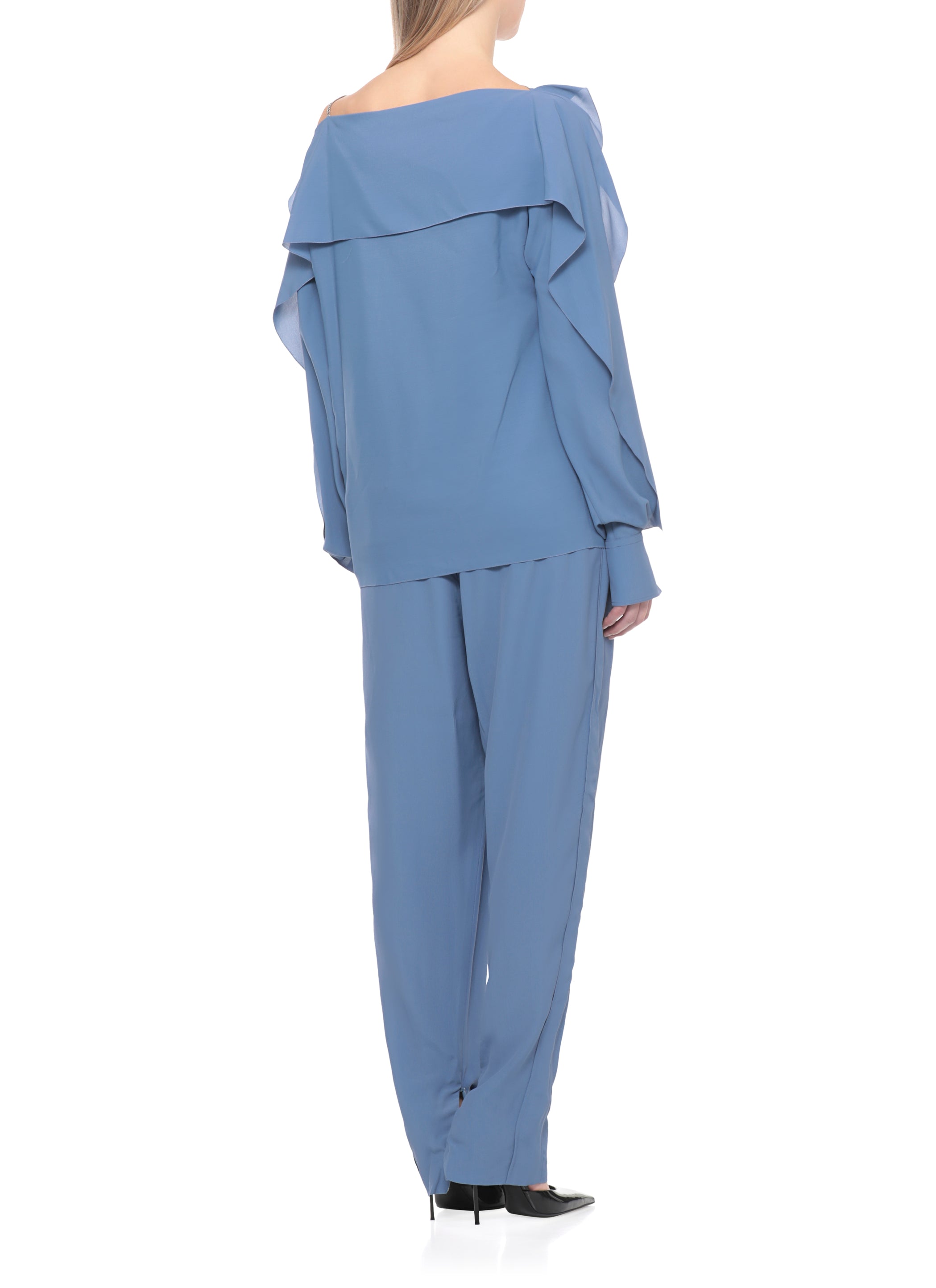 Lanvin Sweaters Blue Viscose Silk