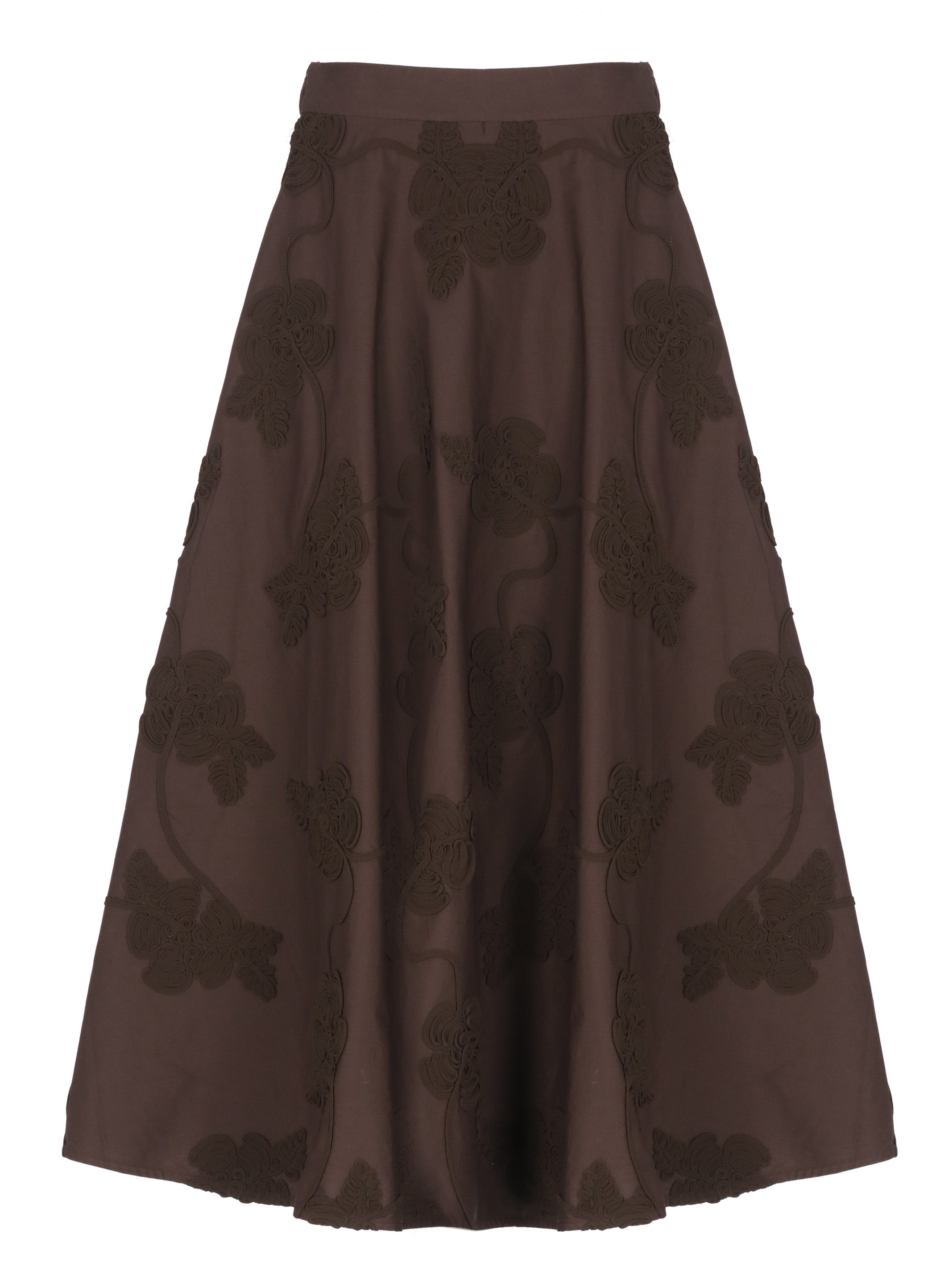 Rotate Skirts Brown Cotton Fabric 2:polyester