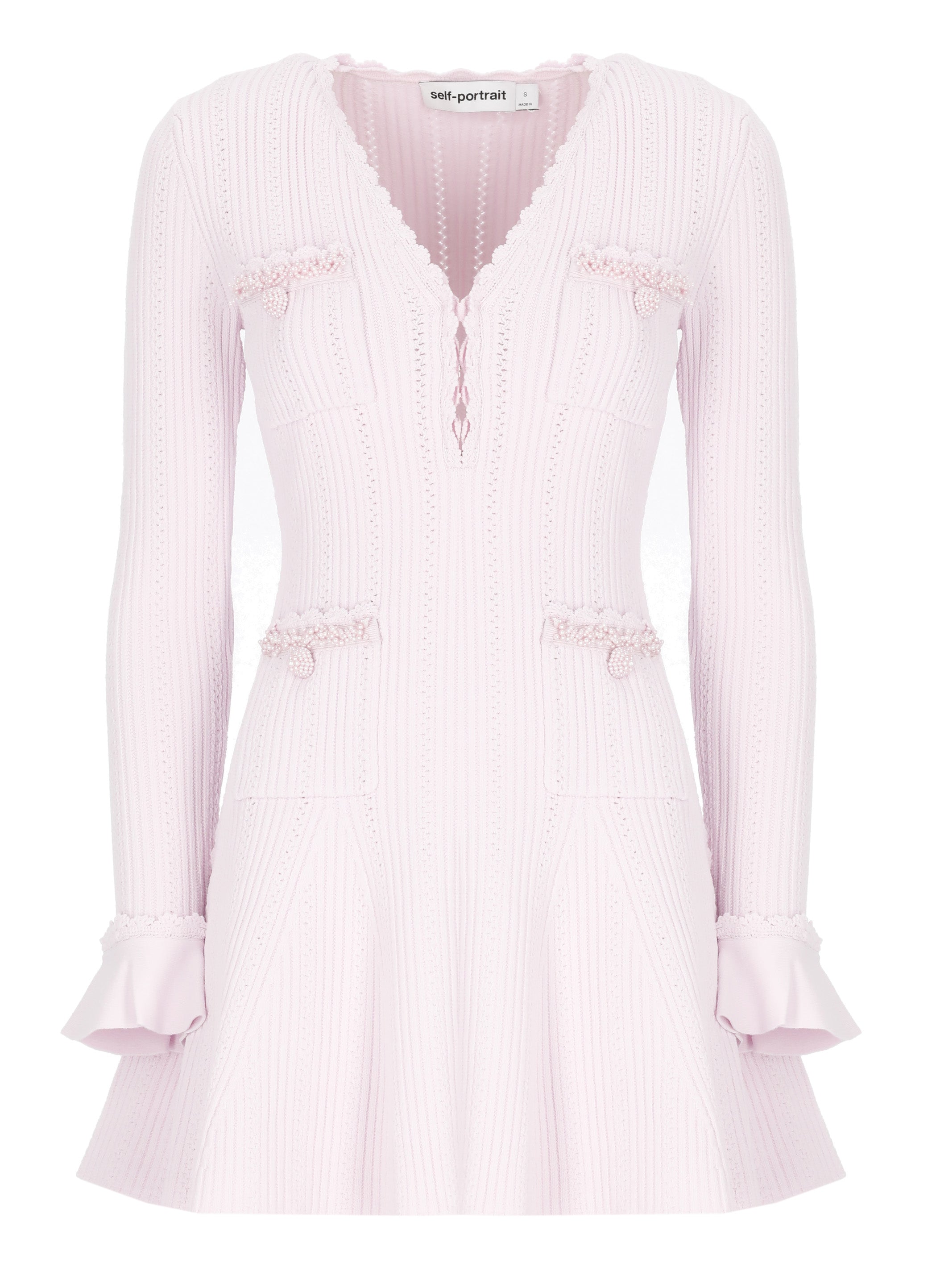 SELF PORTRAIT Dresses Pink Viscose Polyamide Elastane