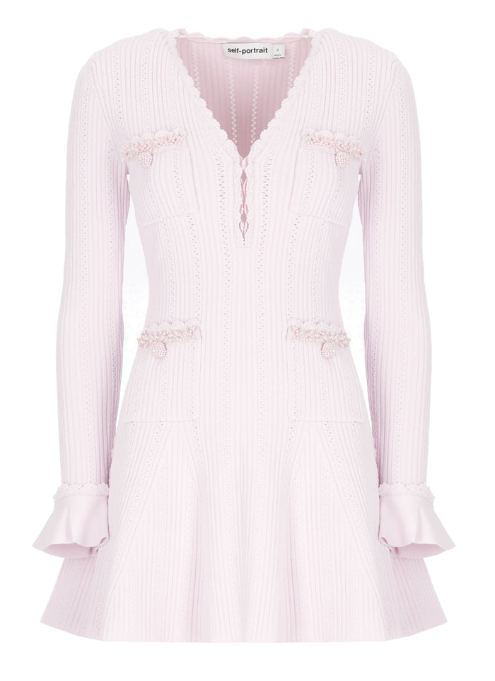 SELF PORTRAIT Dresses Pink Viscose Polyamide Elastane