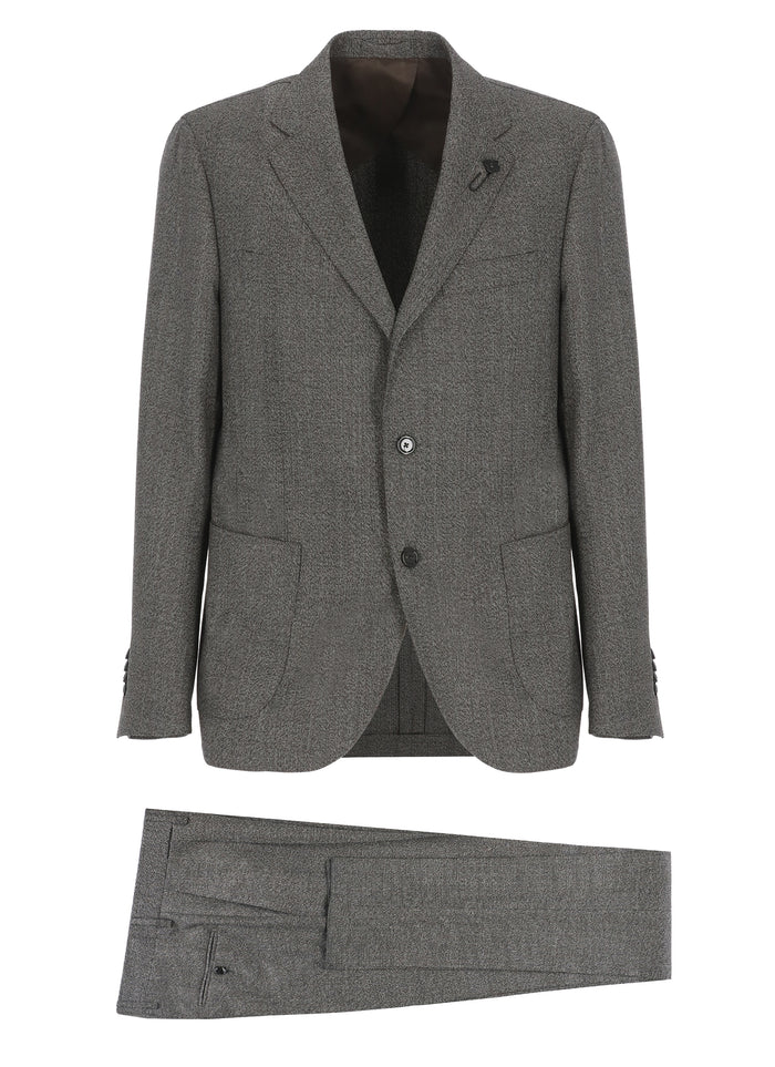 Lardini Suit Grey Wool Lining: Viscose Cupro