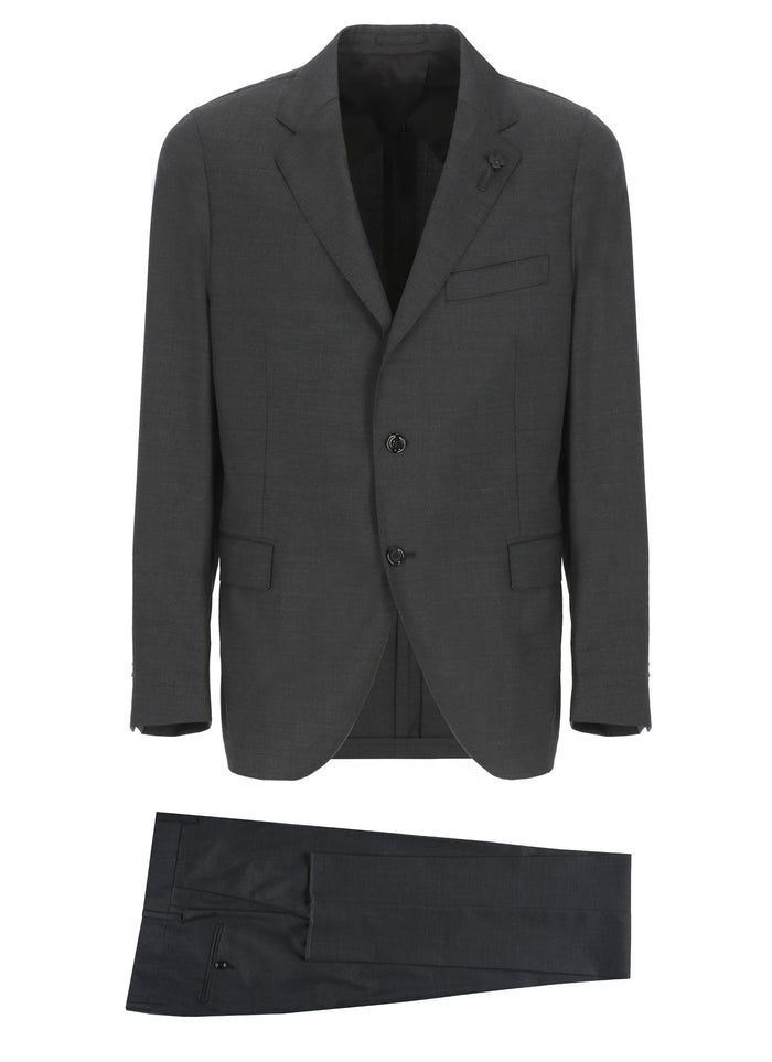 Lardini Suit Grey Wool Lining: Viscose Cupro