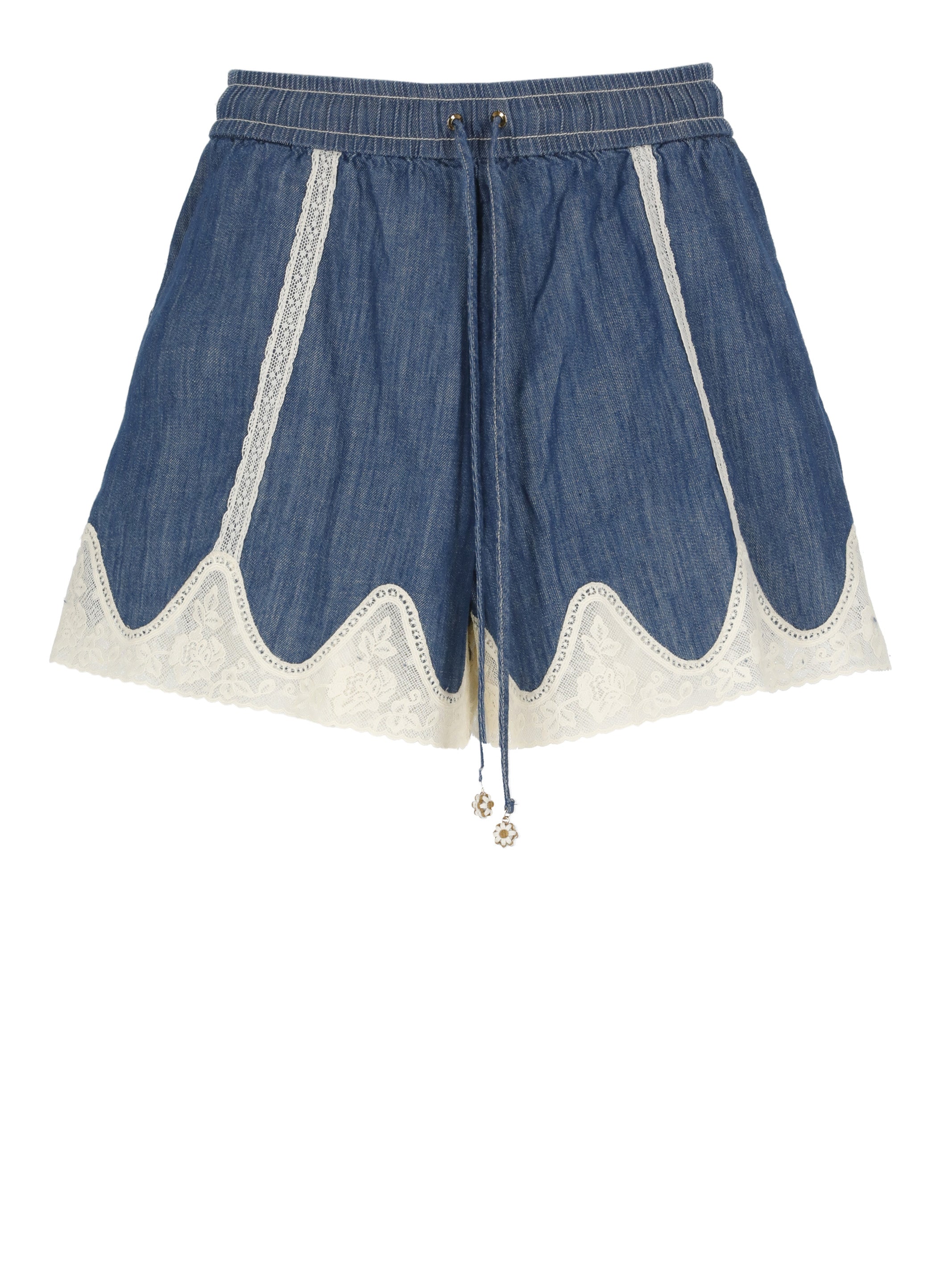 Zimmermann Shorts Blue Cotton Fabric 2:polyester