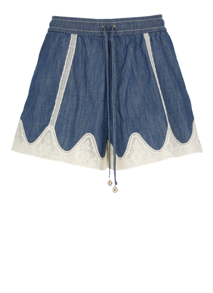 Zimmermann Shorts Blue Cotton Fabric 2:polyester