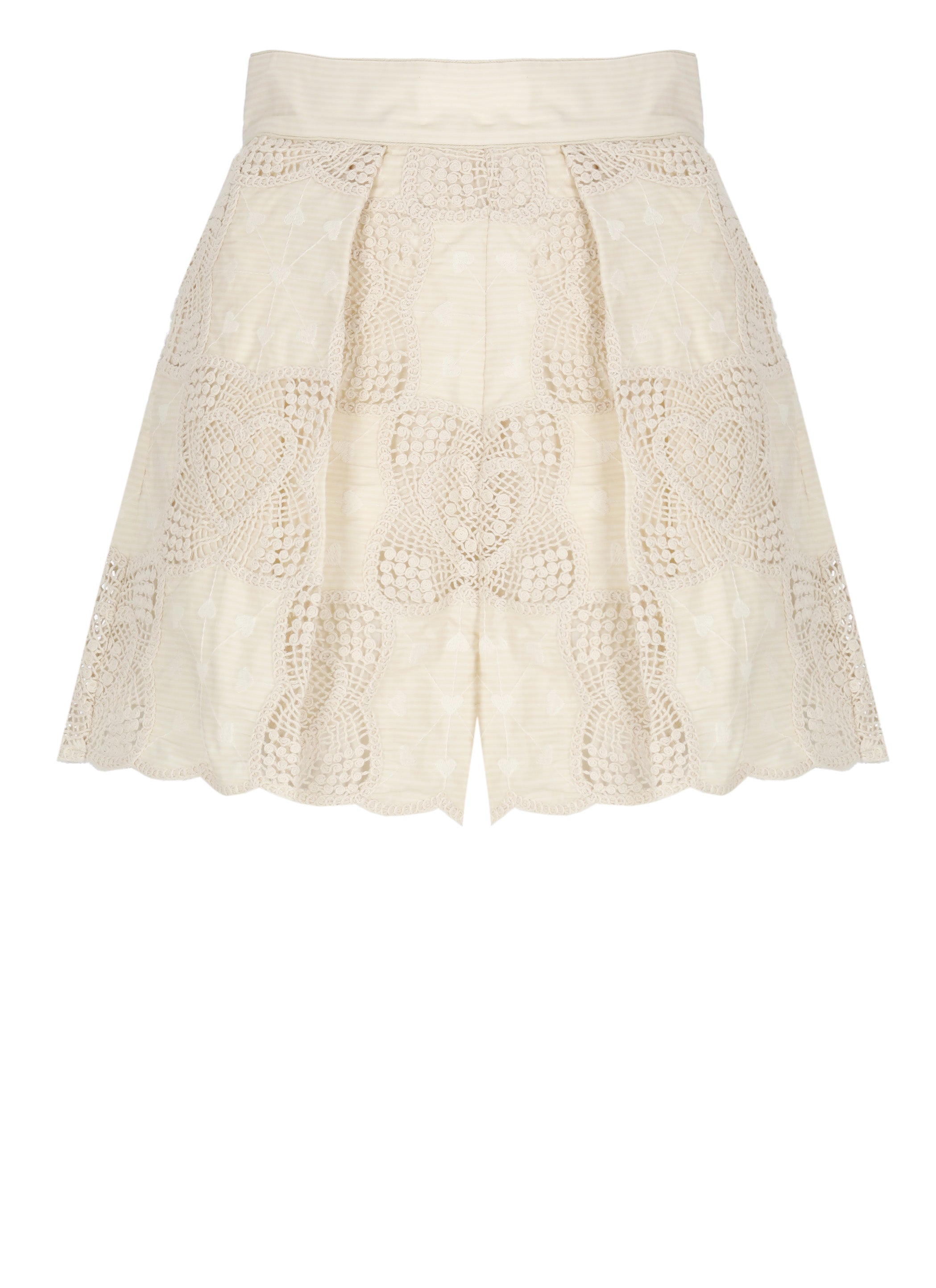 Zimmermann Shorts Ivory Cotton Polyamide