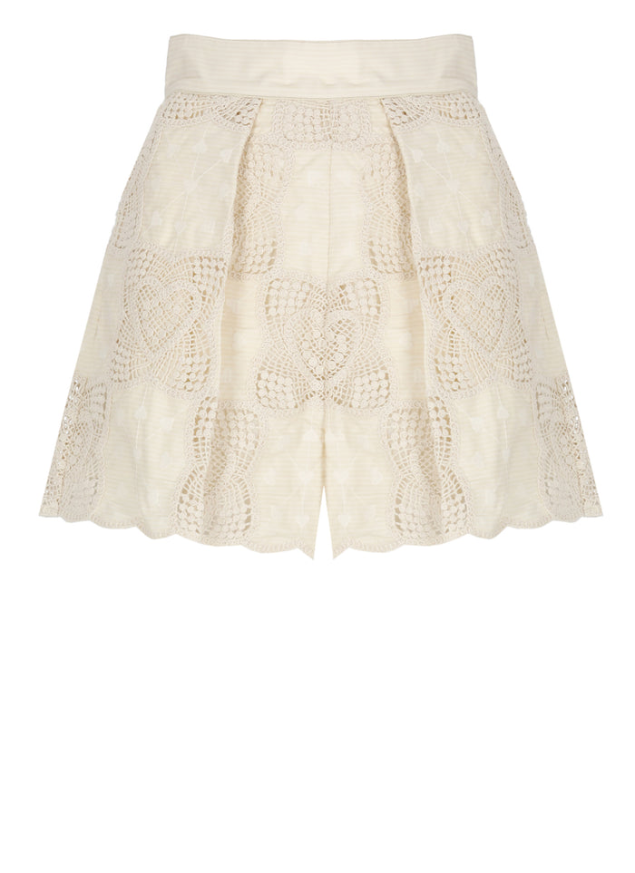 Zimmermann Shorts Ivory Cotton Polyamide