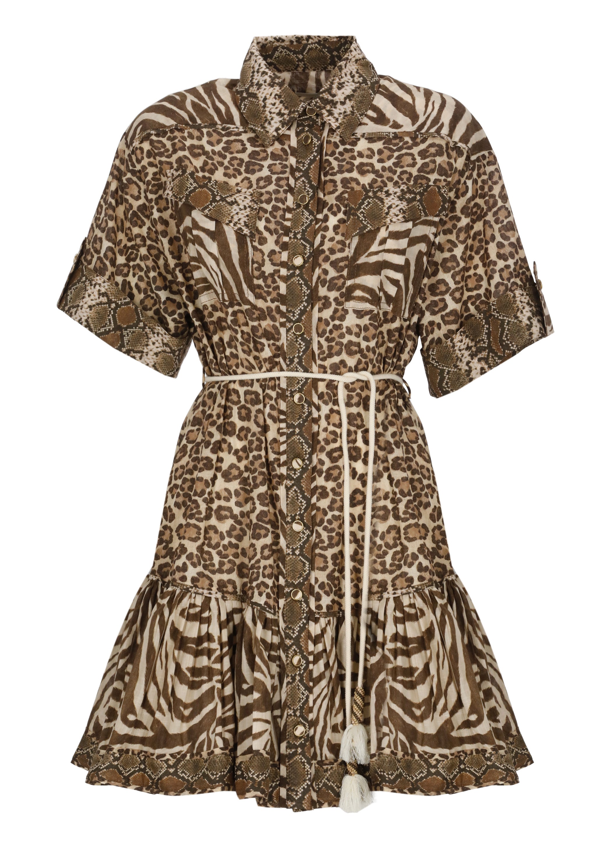 Zimmermann Dresses Brown Cotton