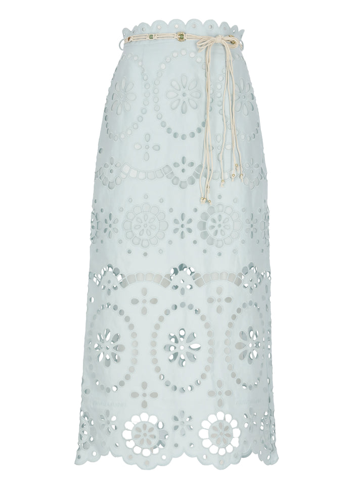 Zimmermann Skirts Light Blue Linen