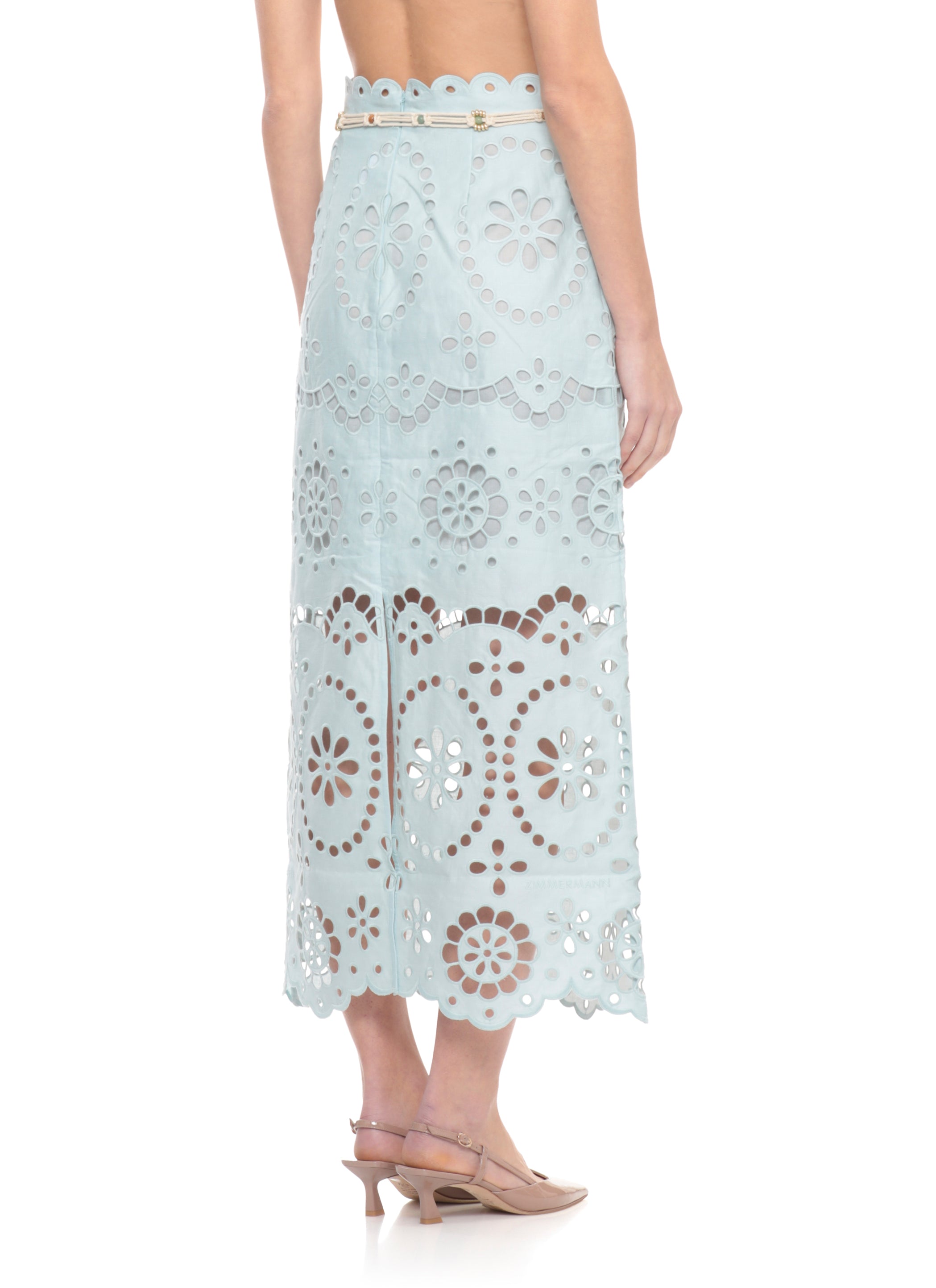 Zimmermann Skirts Light Blue Linen