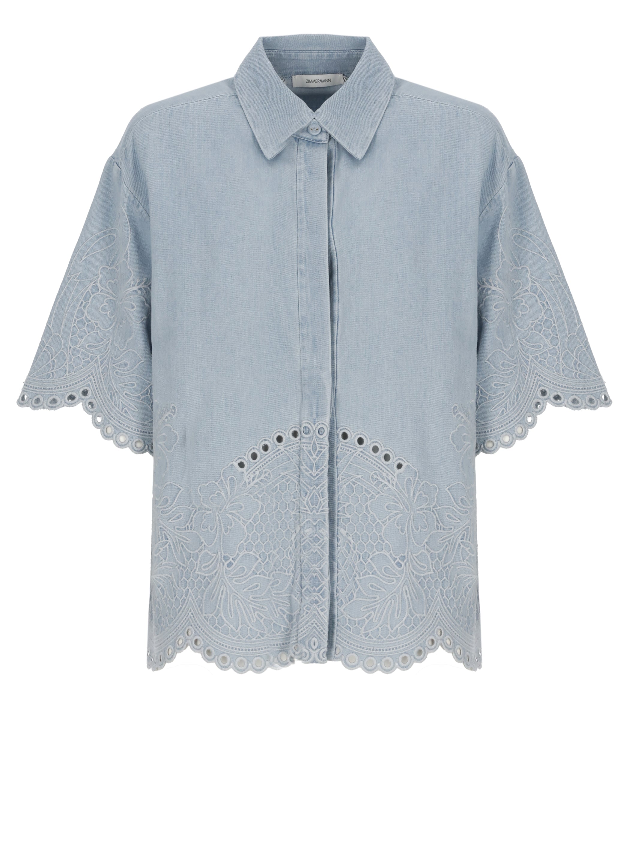 Zimmermann Shirts Light Blue Cotton