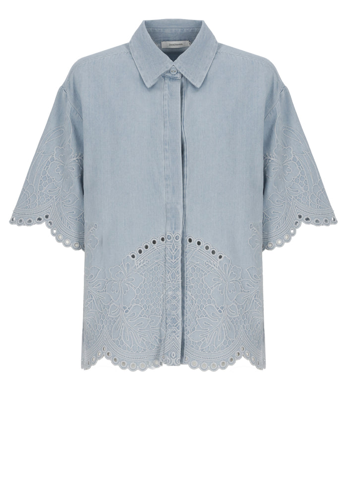Zimmermann Shirts Light Blue Cotton