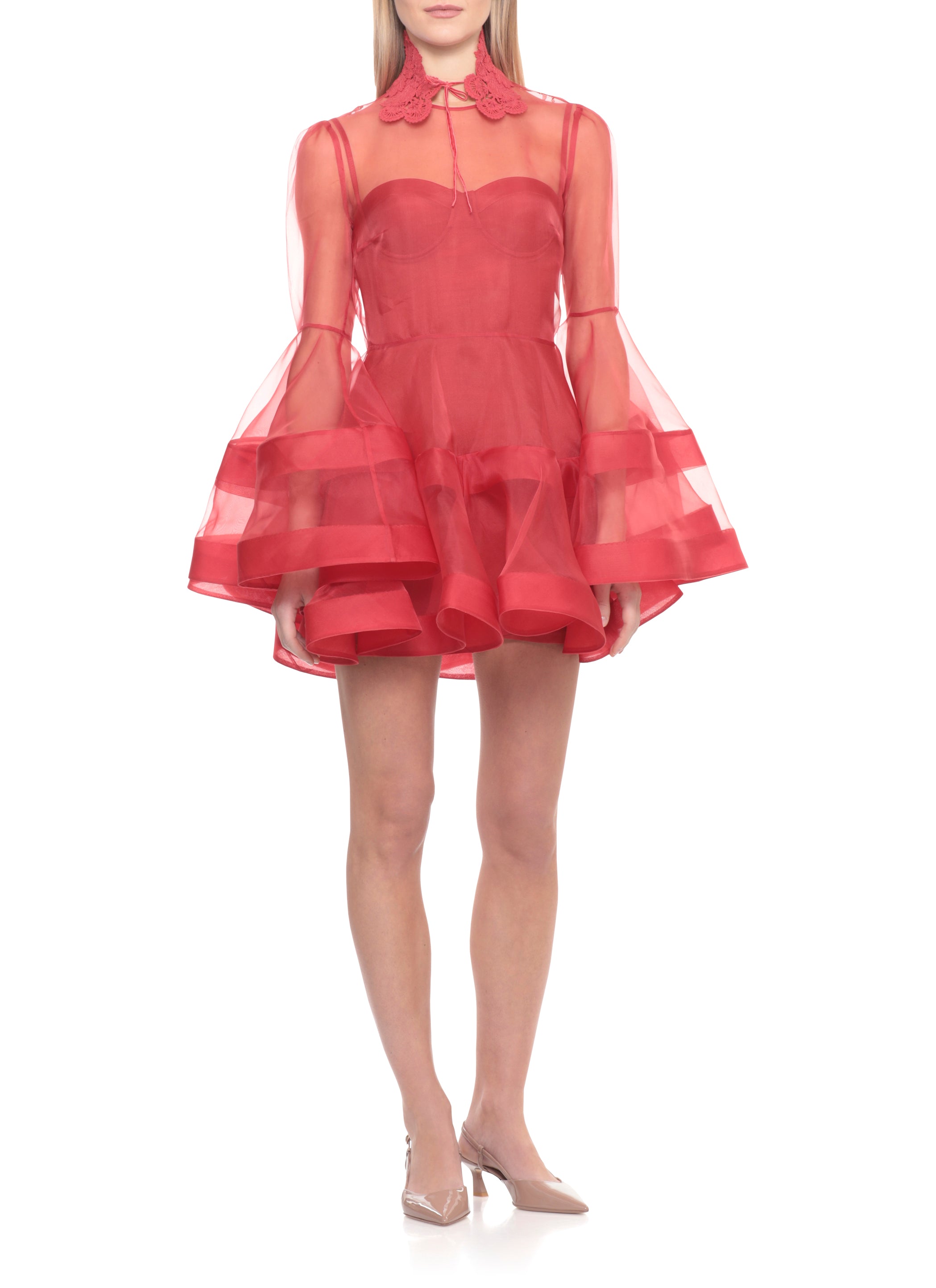 Zimmermann Dresses Red Silk Details: Polyester