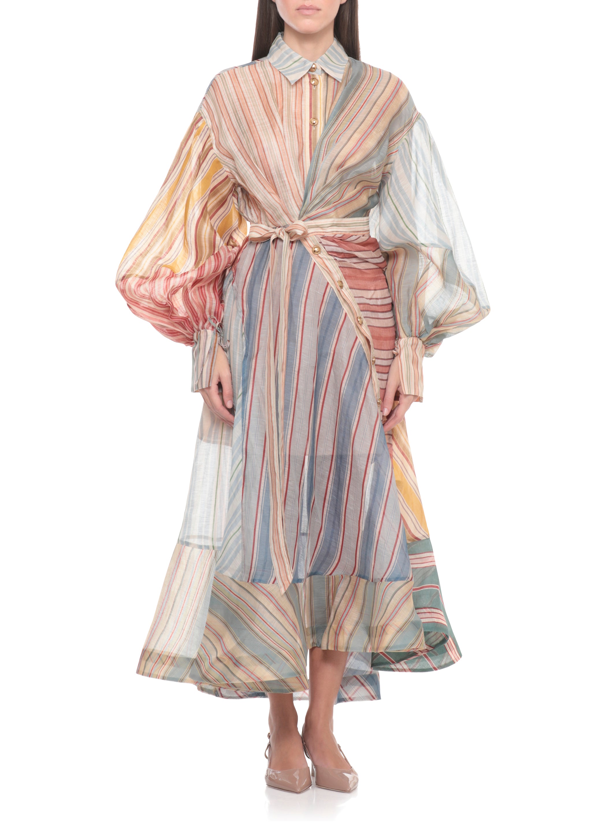 Zimmermann Dresses Beige Linen Silk Lining: Cotton