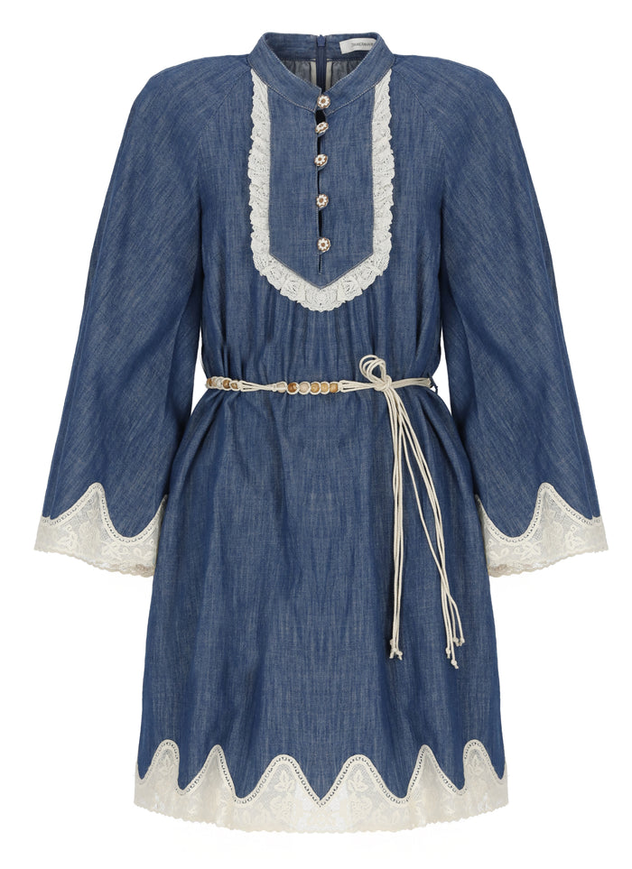 Zimmermann Dresses Blue Cotton Details: Polyester
