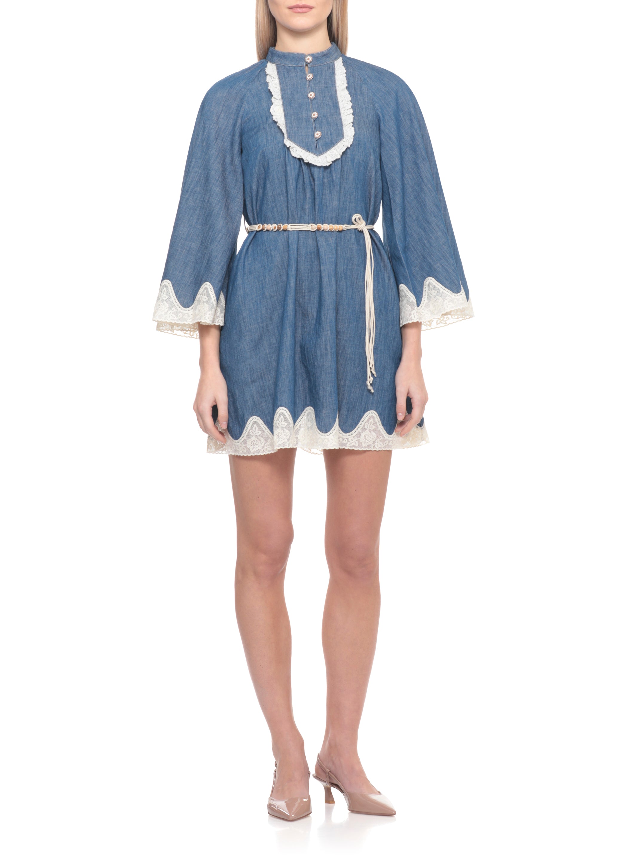 Zimmermann Dresses Blue Cotton Details: Polyester
