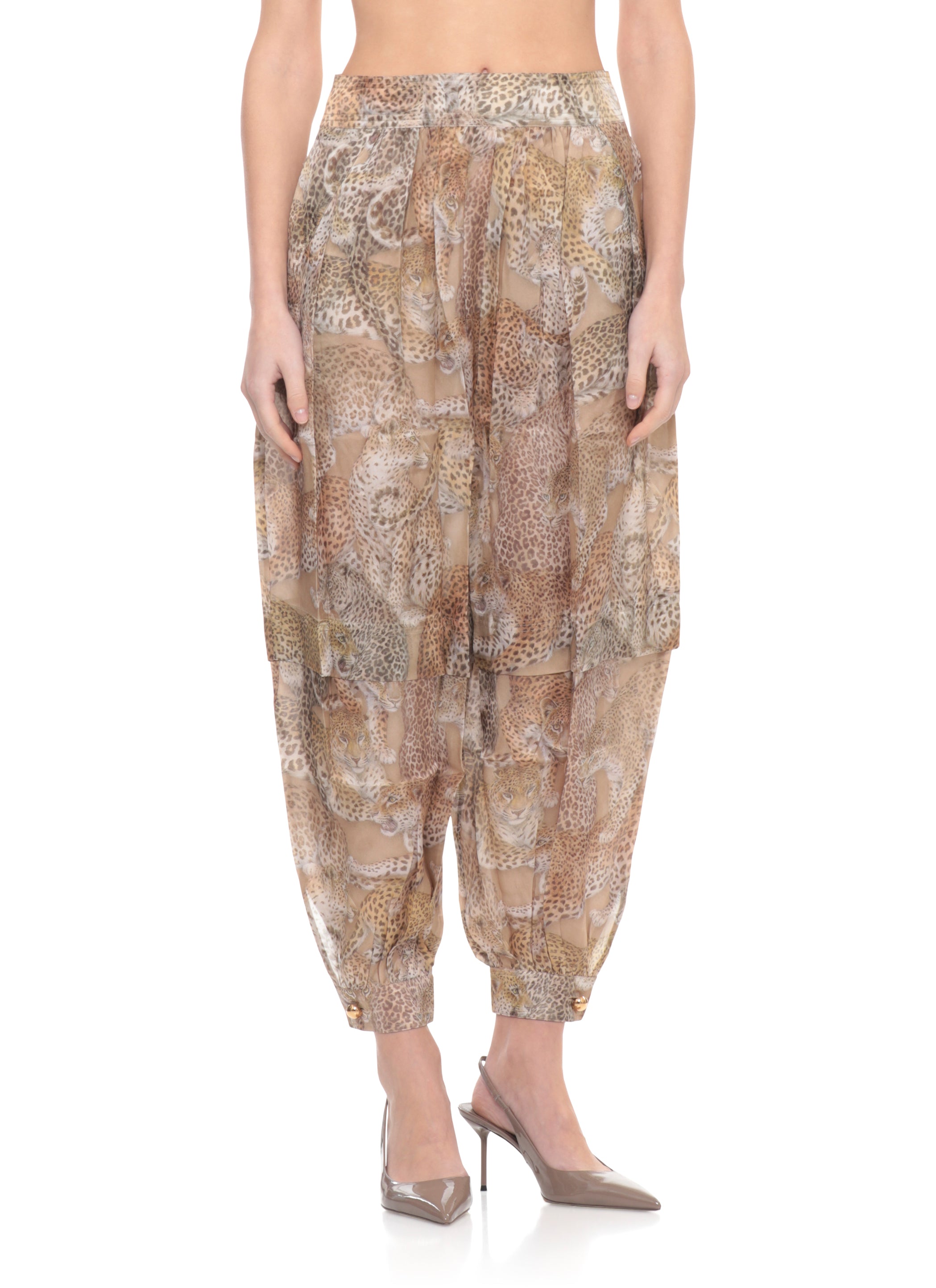 Zimmermann Trousers Beige Silk