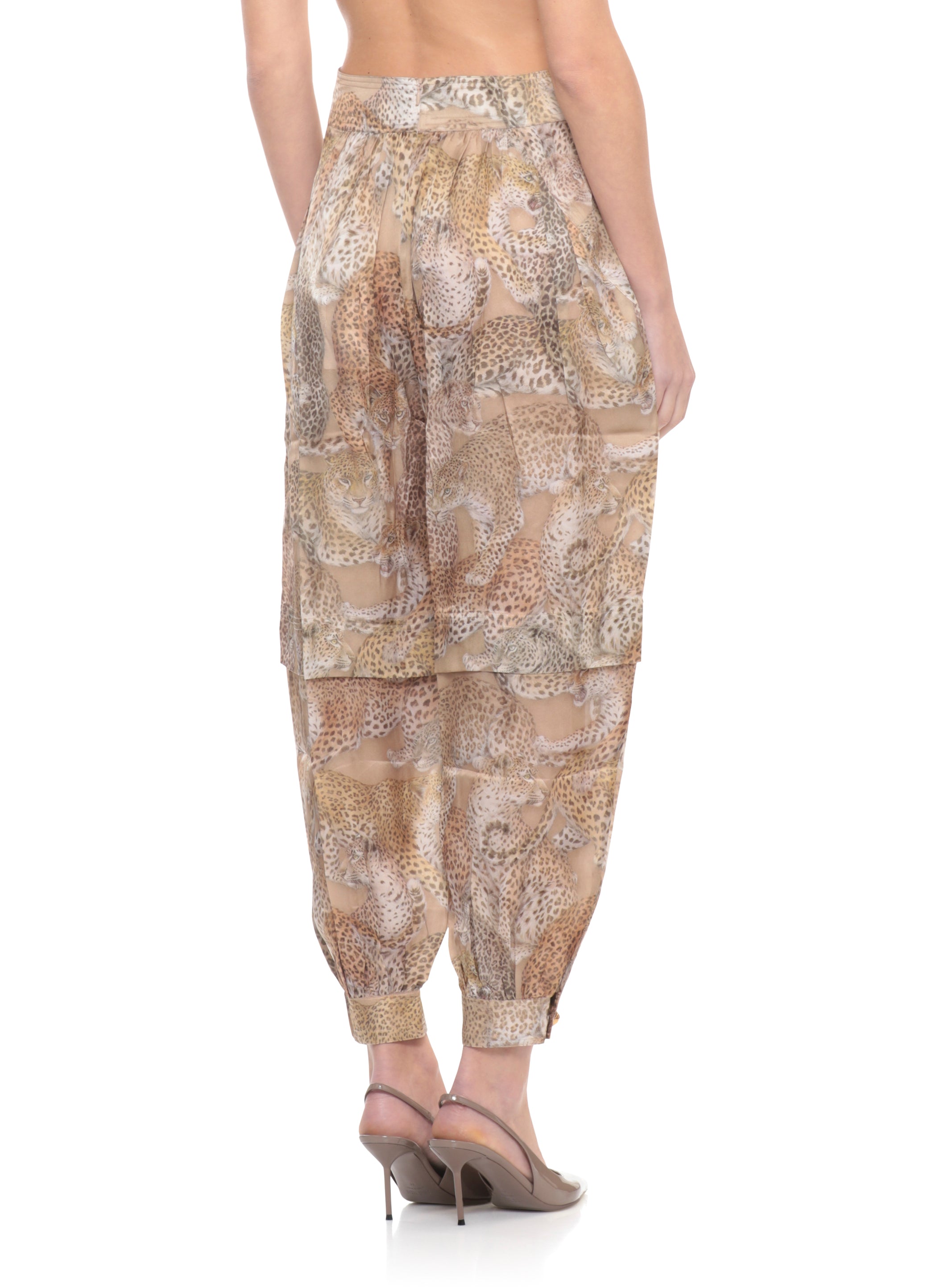 Zimmermann Trousers Beige Silk