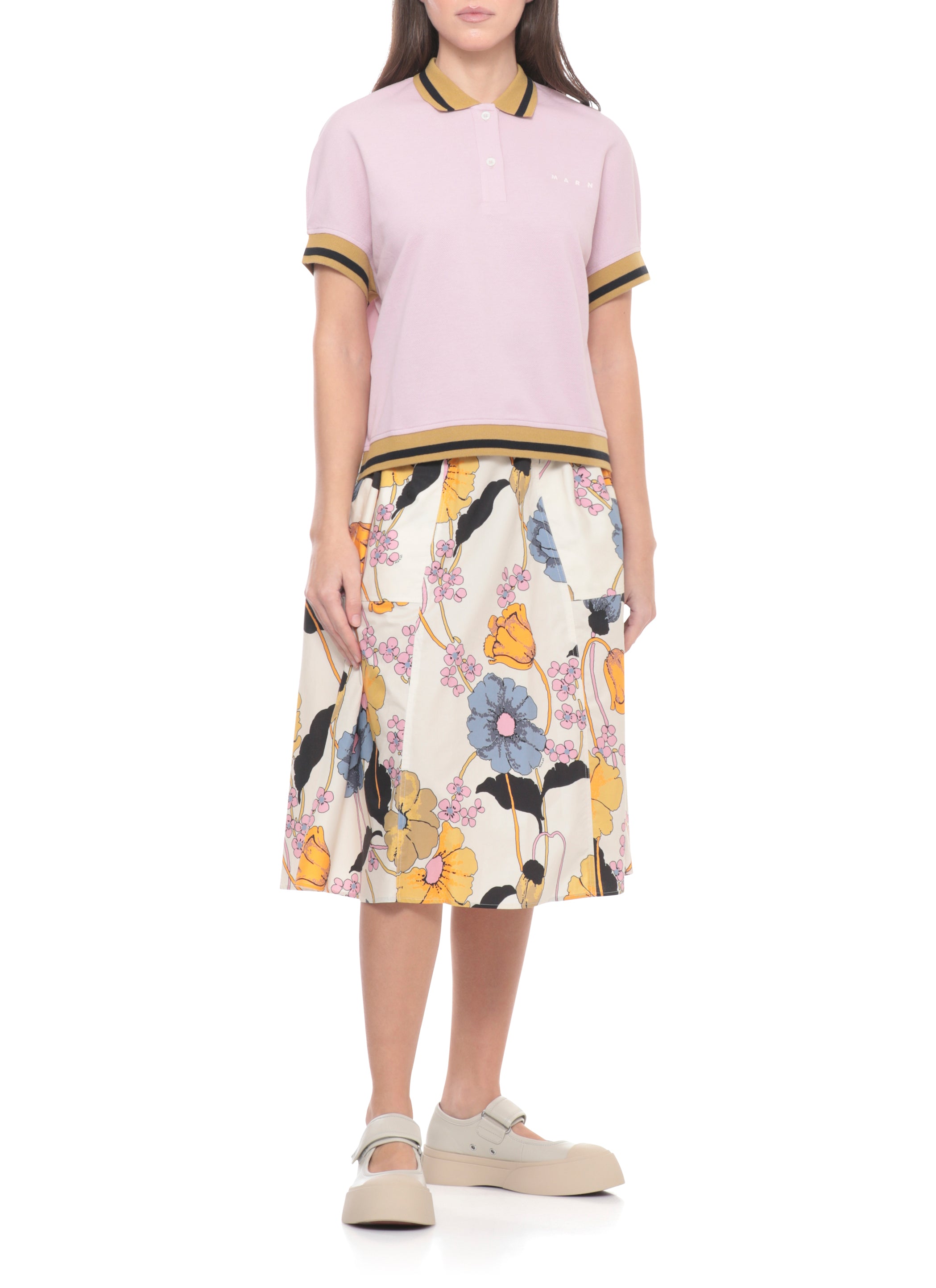 Marni Flat shoes Ivory Calf Leather