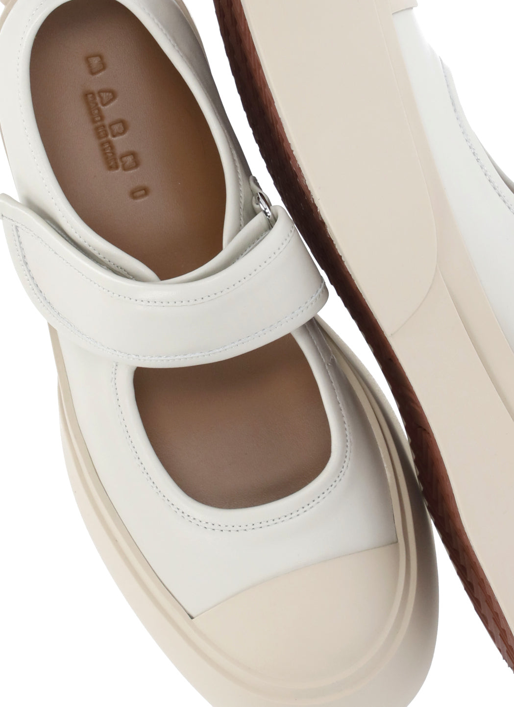 Marni Flat shoes Ivory Calf Leather