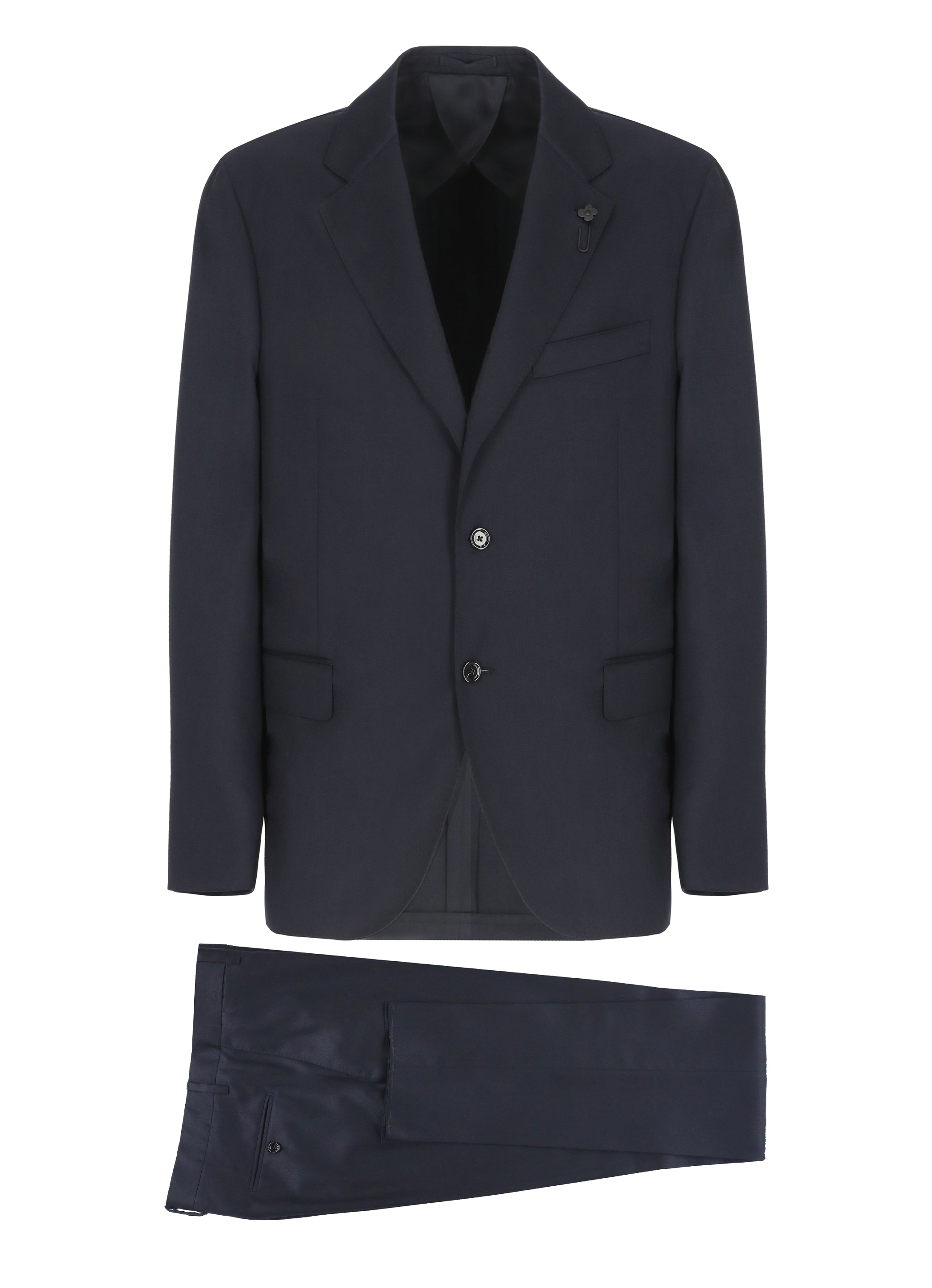 Lardini Suit Blue Wool Lining: Viscose Cupro
