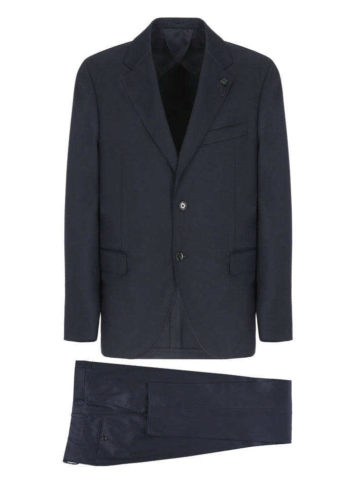 Lardini Suit Blue Wool Lining: Viscose Cupro