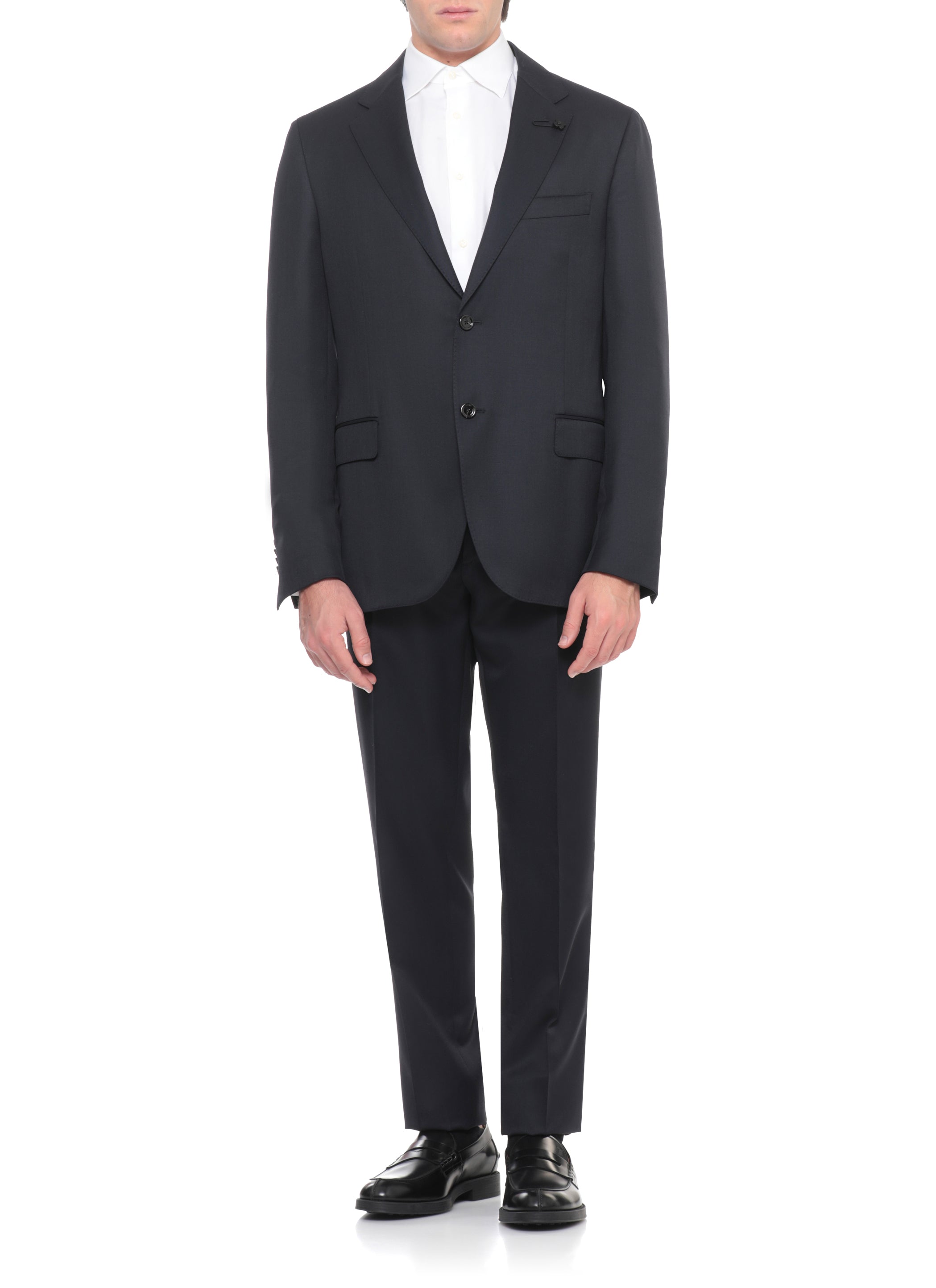 Lardini Suit Blue Wool Lining: Viscose Cupro