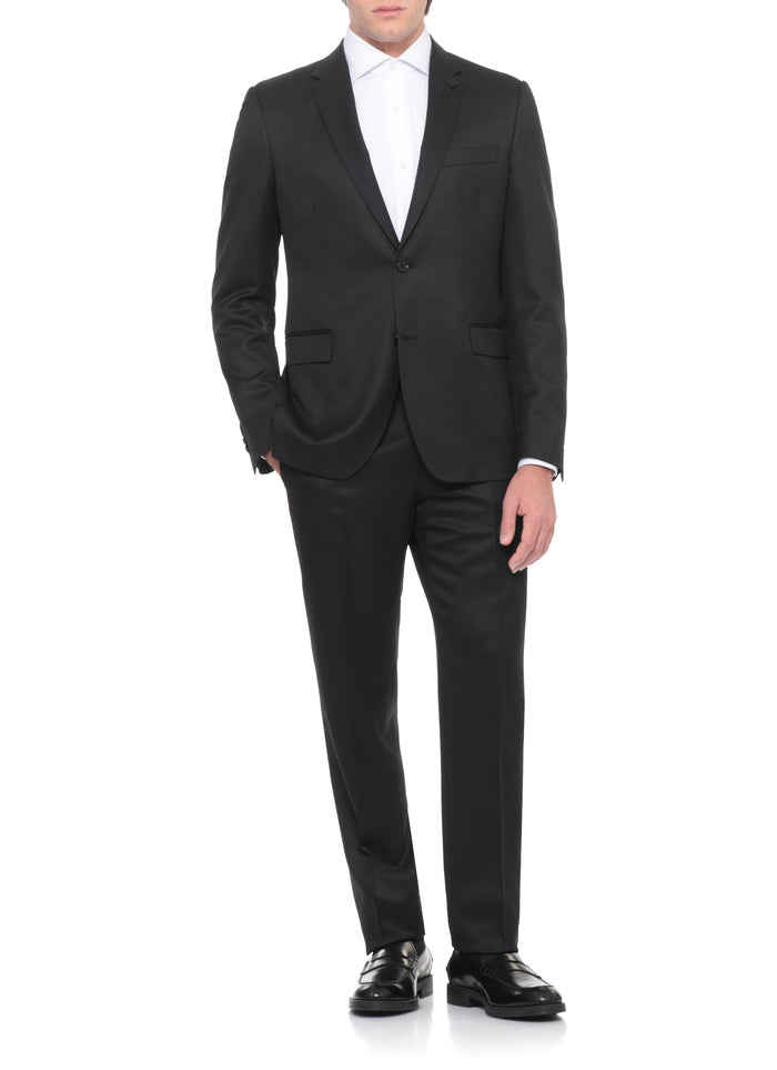 Lardini Suit Black Wool Lining: Viscose Cupro
